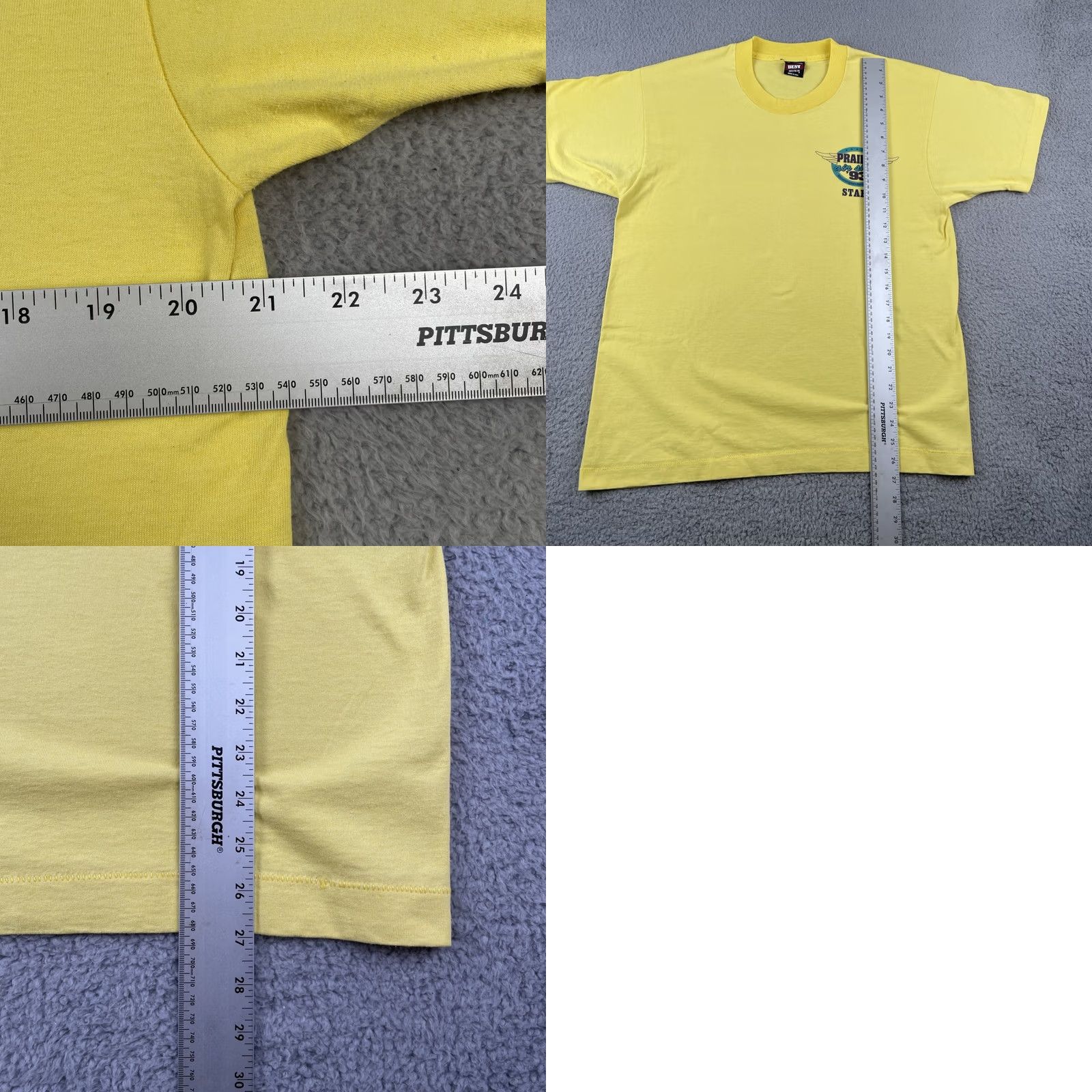 Vintage VINTAGE FOTL T-Shirt USA 1993 90s Flying Yellow Crew Neck Short Sleeve Large L Men Bloomington Ill Made In USA Prairie Air Show Size US L / EU 52-54 / 3 - 10 Thumbnail