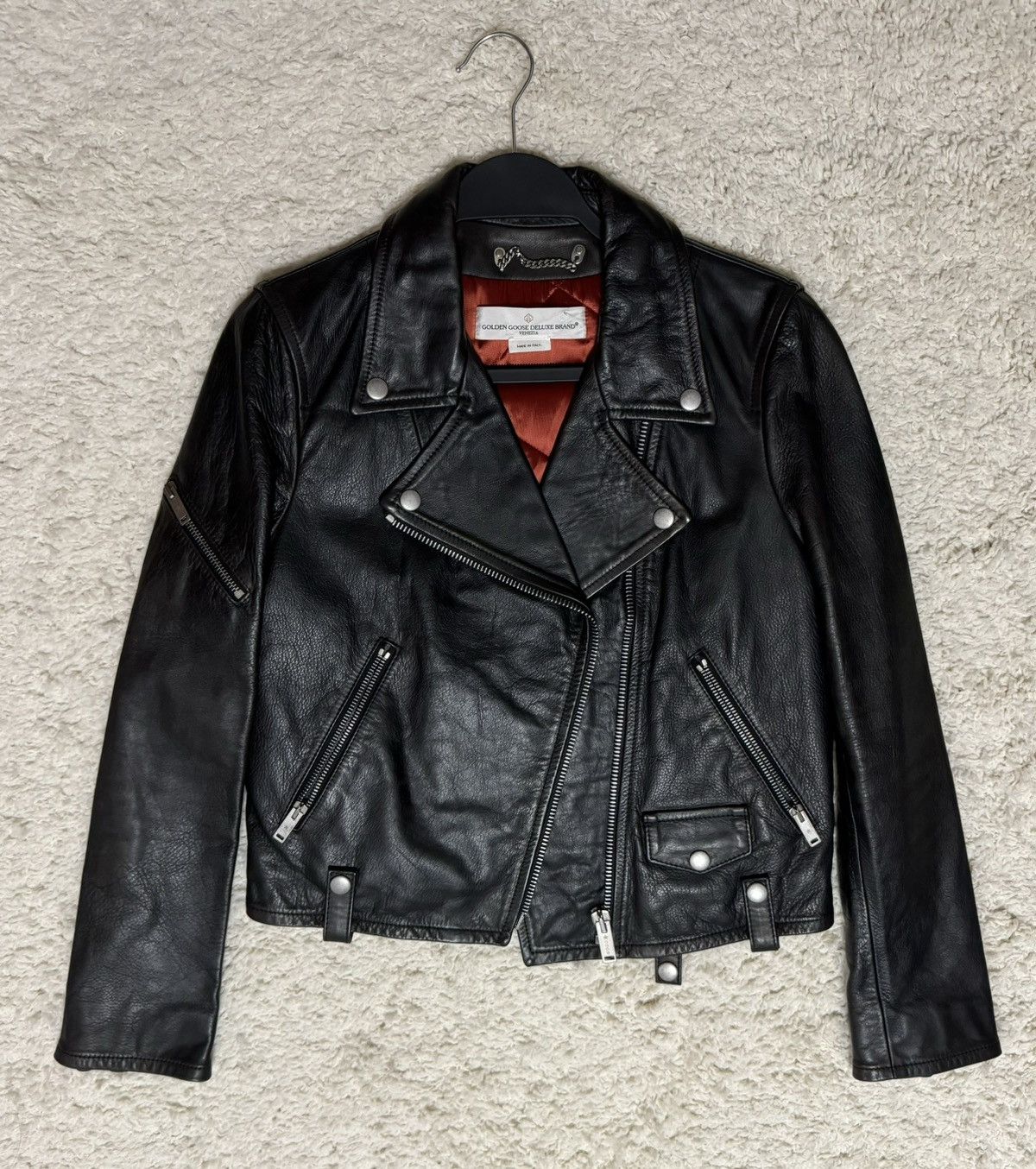 golden goose real leather blouson Golden Goose Leather Biker