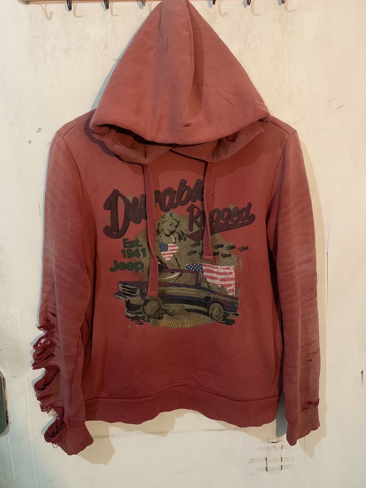 Hysteric Glamour × Jeep × Vintage Vintage Jeep 70s Distressed Faded Cut Hoodie Size US S / EU 44-46 / 1 - 1 Thumbnail