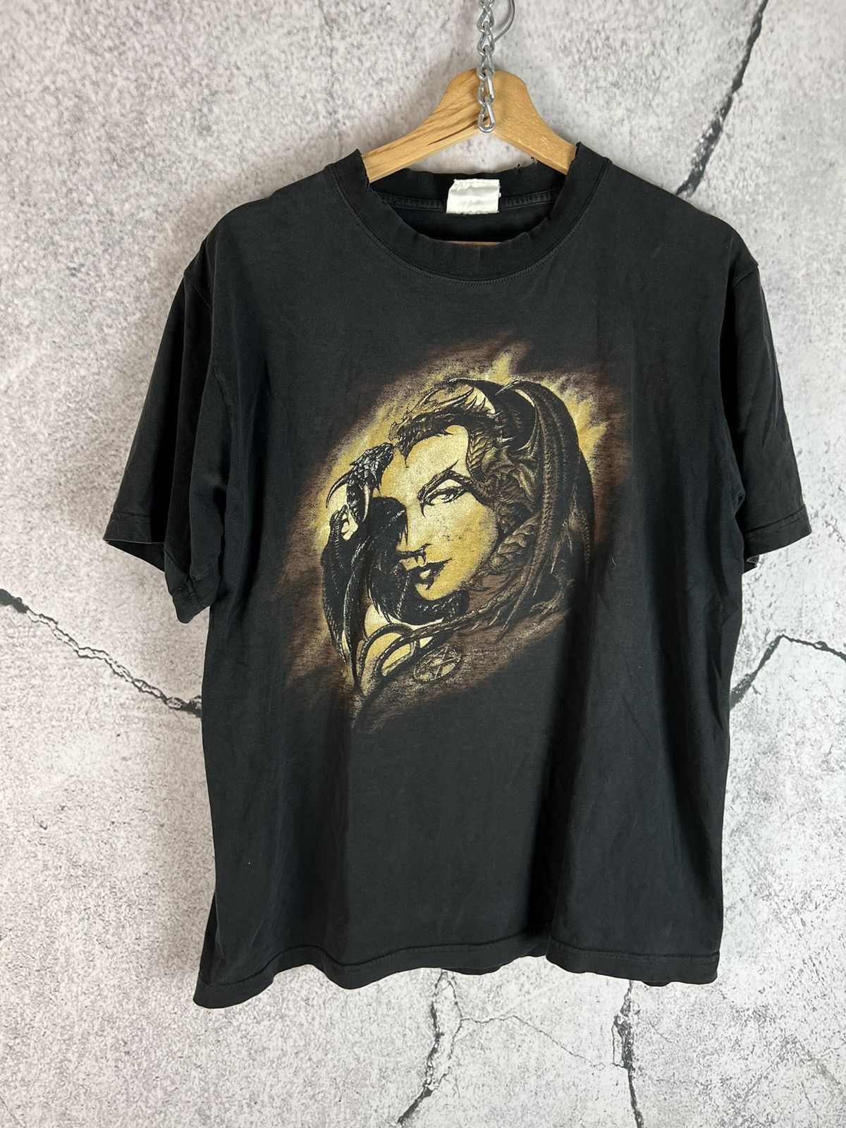 Band Tees Vintage 90s Japanese Dragon Tribal Faded T-shirt Y2K Style Size US L / EU 52-54 / 3 - 1 Thumbnail
