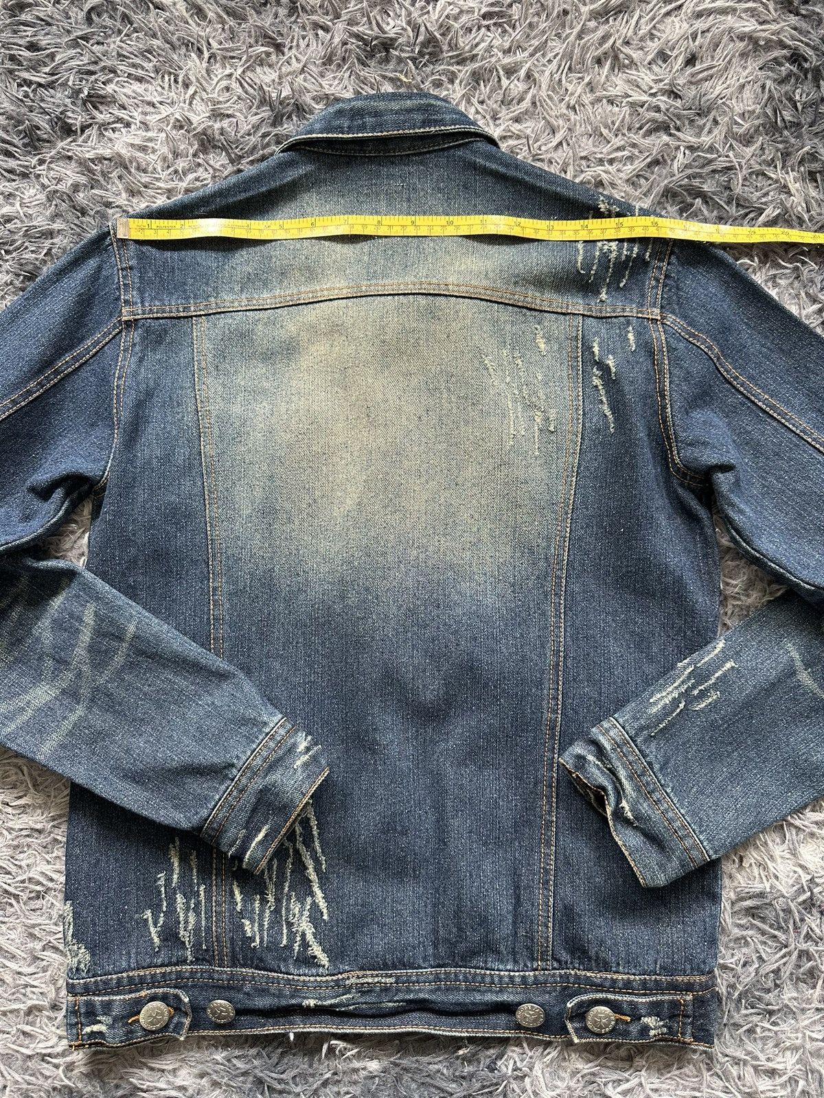JACKROSE 00's JACKROSE trucker distressed denim jacket Size US M / EU 48-50 / 2 - 15 Thumbnail