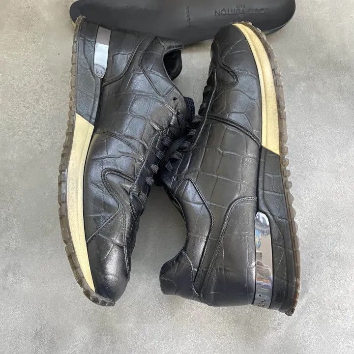 Louis Vuitton Louis Vuitton Black Crocodile Leather Low-top Sneakers -250 Size US 9 / EU 42 - 7 Thumbnail