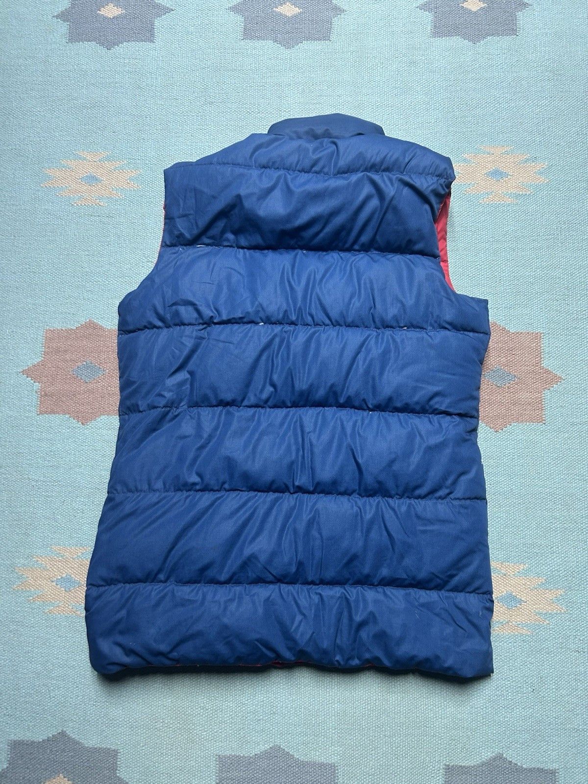 Vintage 80s down filled puffer vest jacket poly cotton reversible M Size US M / EU 48-50 / 2 - 7 Thumbnail
