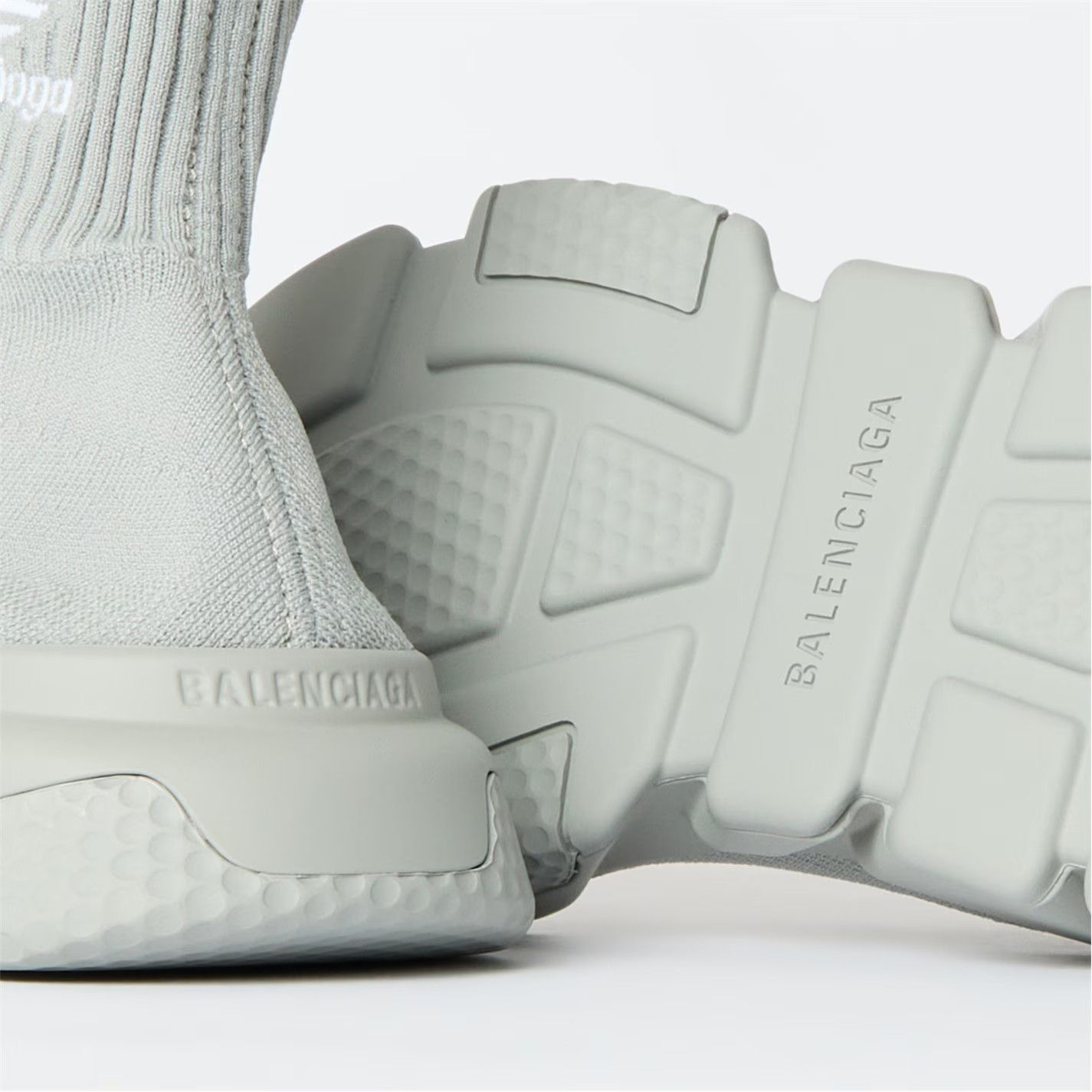 Adidas × Balenciaga o1g2r1mq0226 Speed Trainers In Grey/White Size US 7.5 / EU 40-41 - 3 Thumbnail