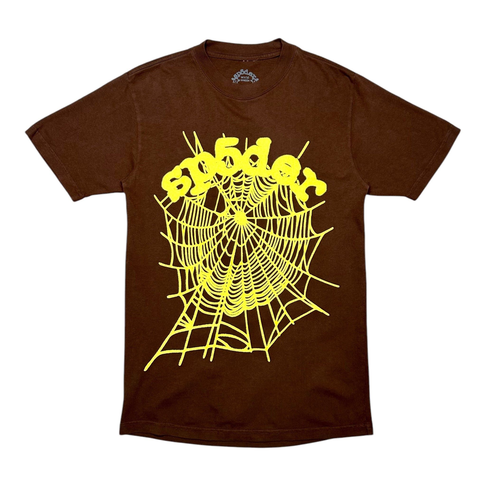 Spider Worldwide OG Web Short Sleeve Tee Shirt Brown | Grailed