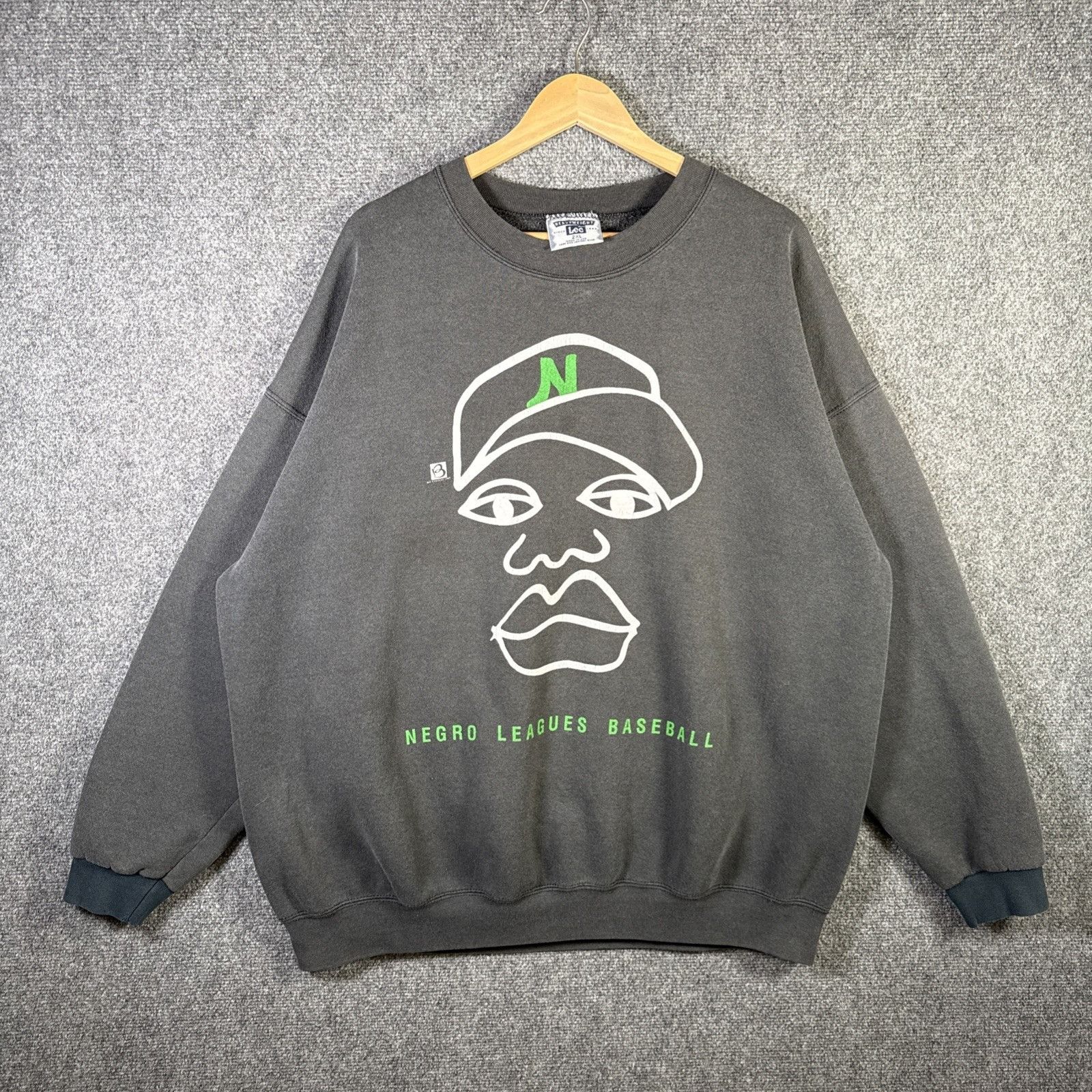 Rap Tees Vintage Negro Leagues Baseball Sweatshirt Mens 2XL Black 90s Size US XXL / EU 58 / 5 - 1 Thumbnail