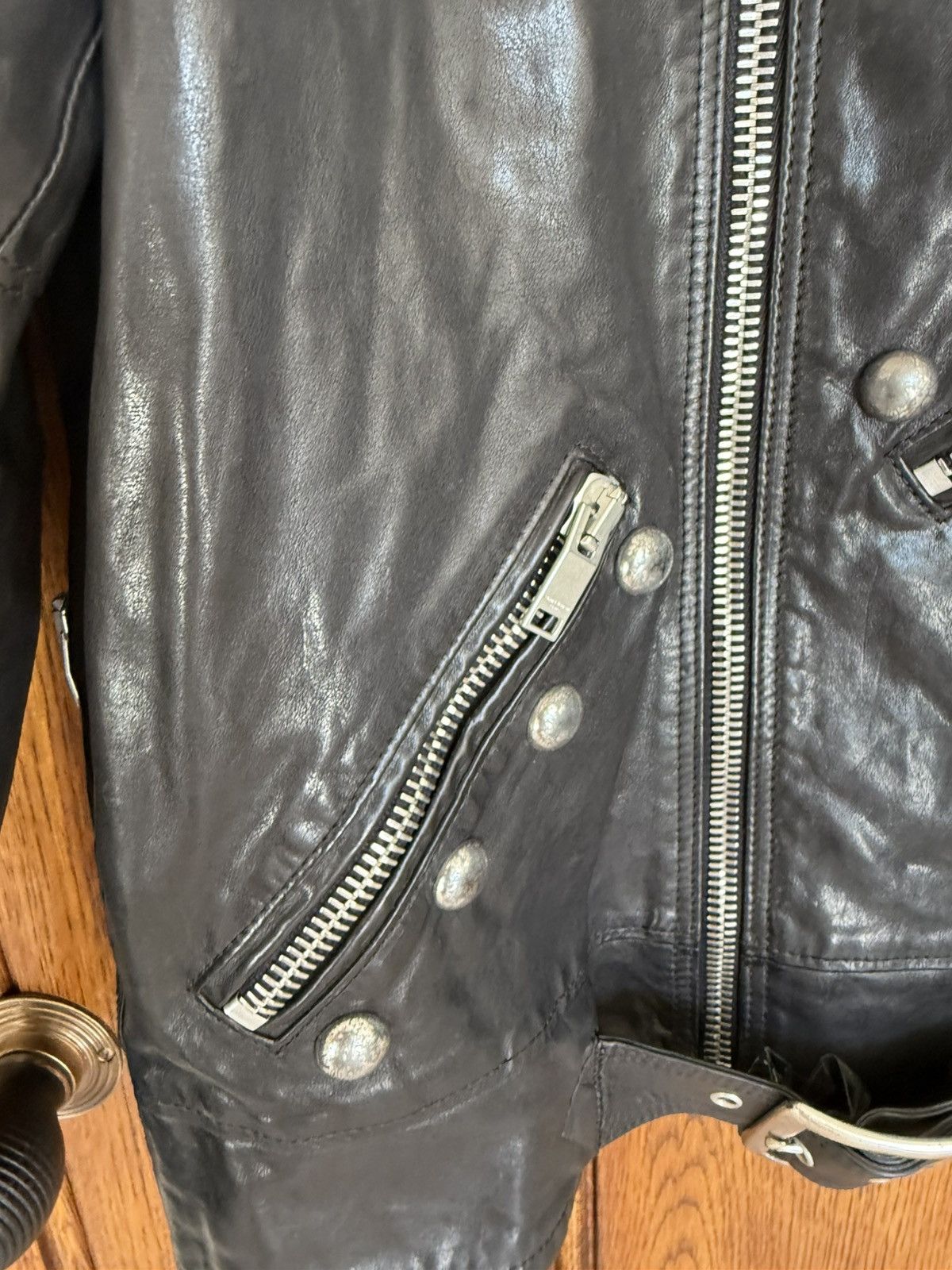 Saint Laurent Paris SS15 Holy Grail Saint Laurent studded leather biker jacket Size US M / EU 48-50 / 2 - 13 Thumbnail