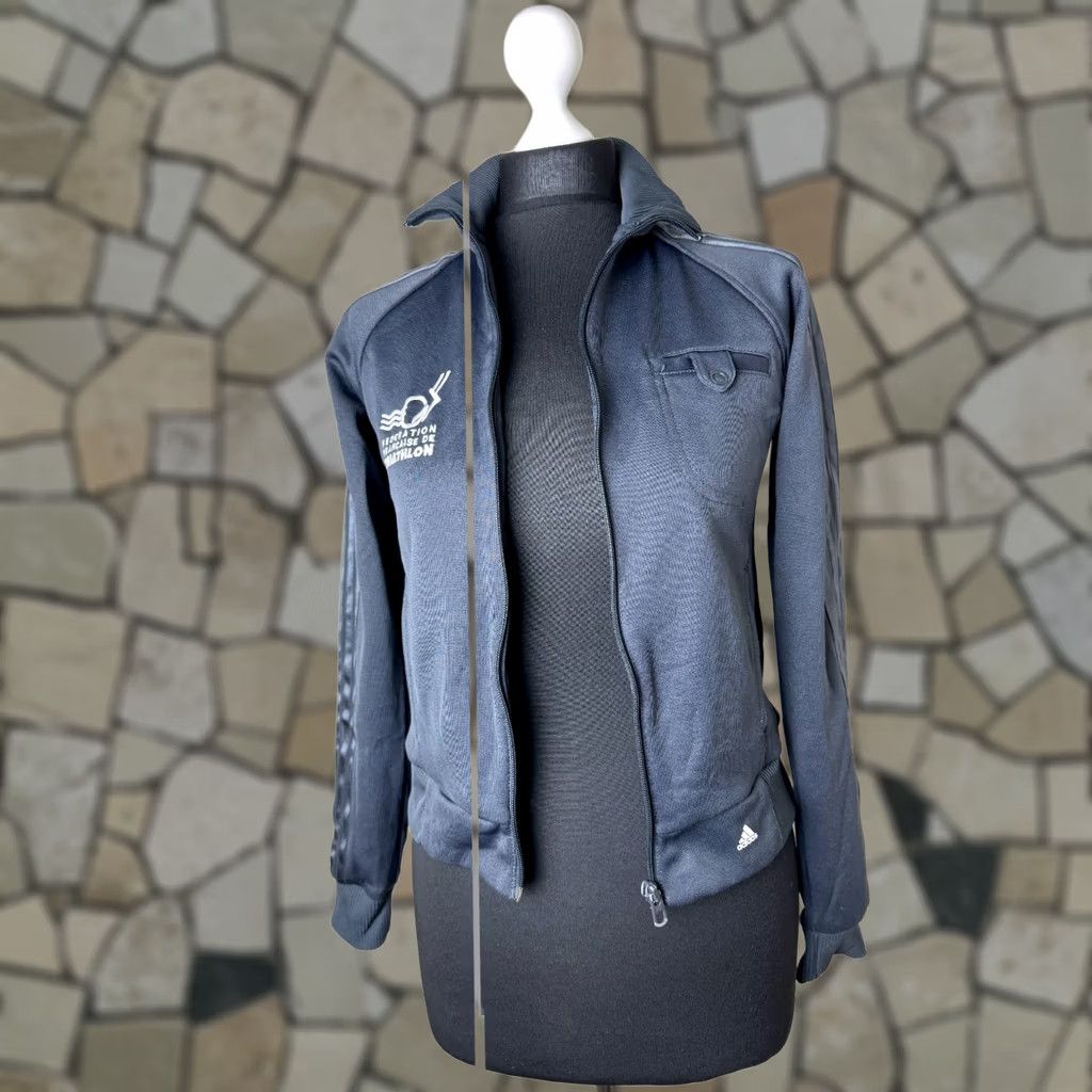 Adidas Adidas womens jacket France Triathlon Federation Size UK 10 S Blue Size L / US 10 / IT 46 - 1 Thumbnail