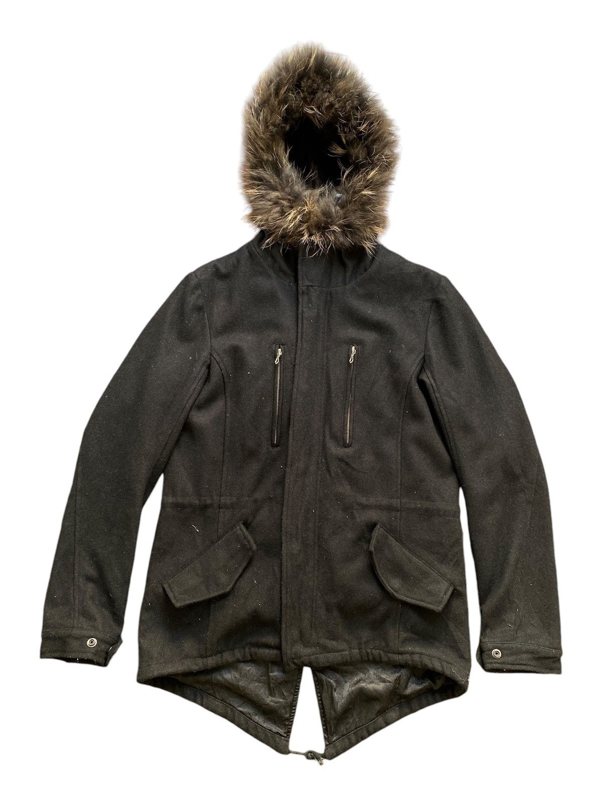 ジャケット・アウター 00s DEATHNOTE Mello fur jacket laceup Death Note Mello Coat Fur Hooded - Jacket Makers