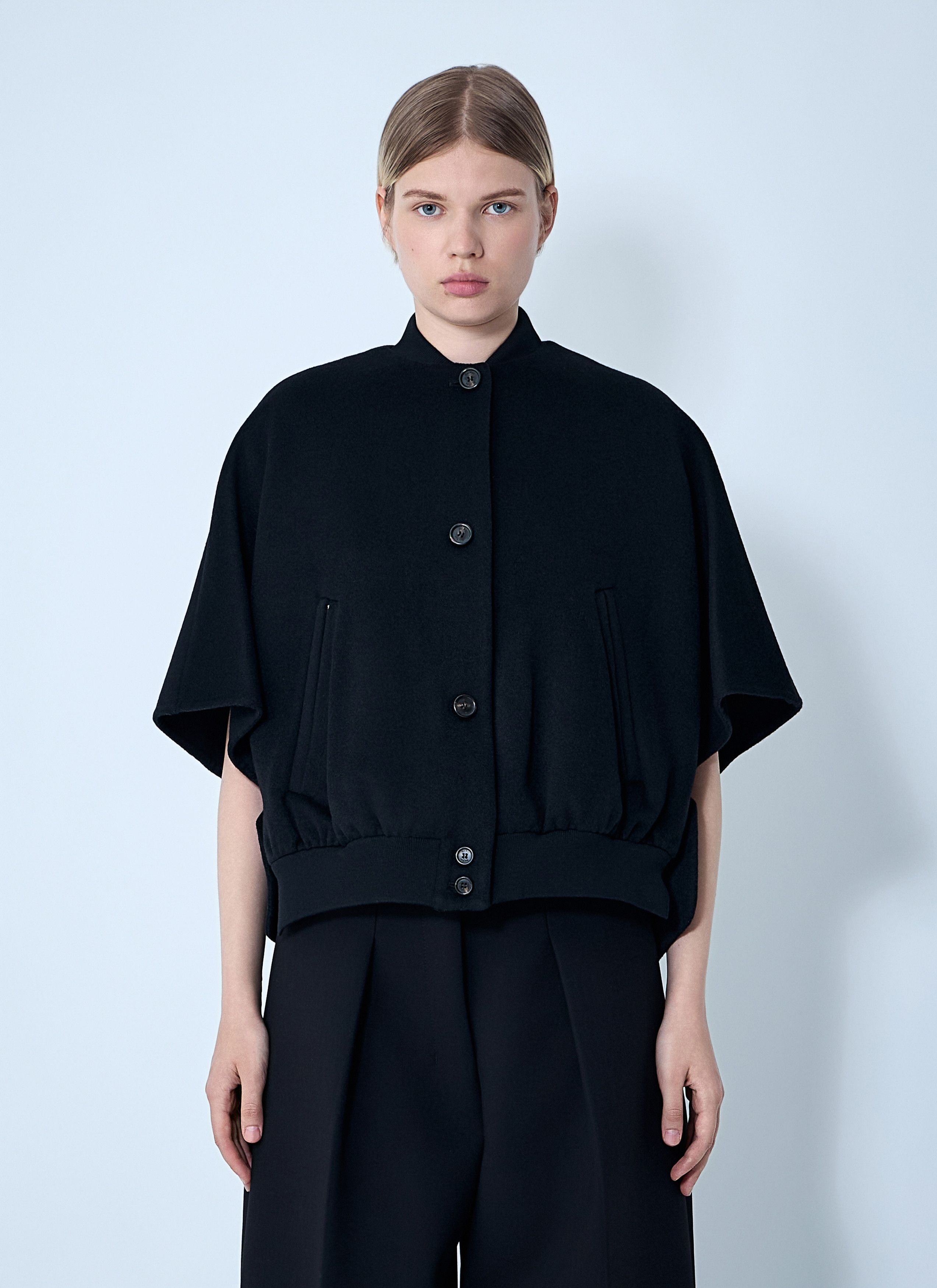 ジャケット Max Mara Blue cashmere cape bomber jacket max-mara-Blue-Cashmere-Cape-