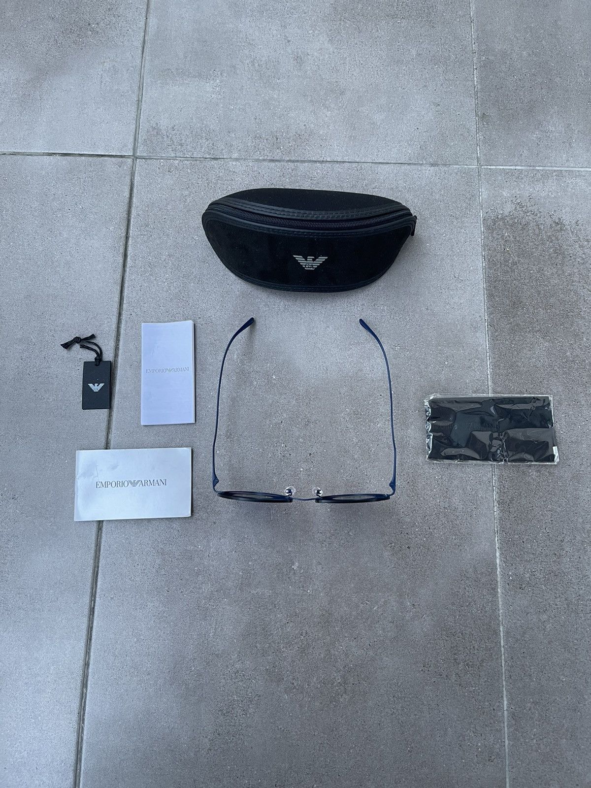 Emporio Armani Emporio Armani EA2137 3018/55 Blue Aviator Sunglasses Size ONE SIZE - 18 Thumbnail