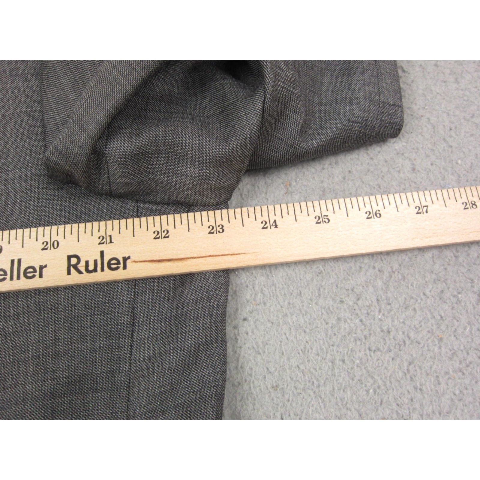 Chaps Chaps Blazer Men 44L Gray Wool Notch 2-Button Single-Breasted Suit Jacket Tuxedo Style Vintage 80s Jacket Coat Short Length - Dry Clean Only Size 44R - 6 Thumbnail