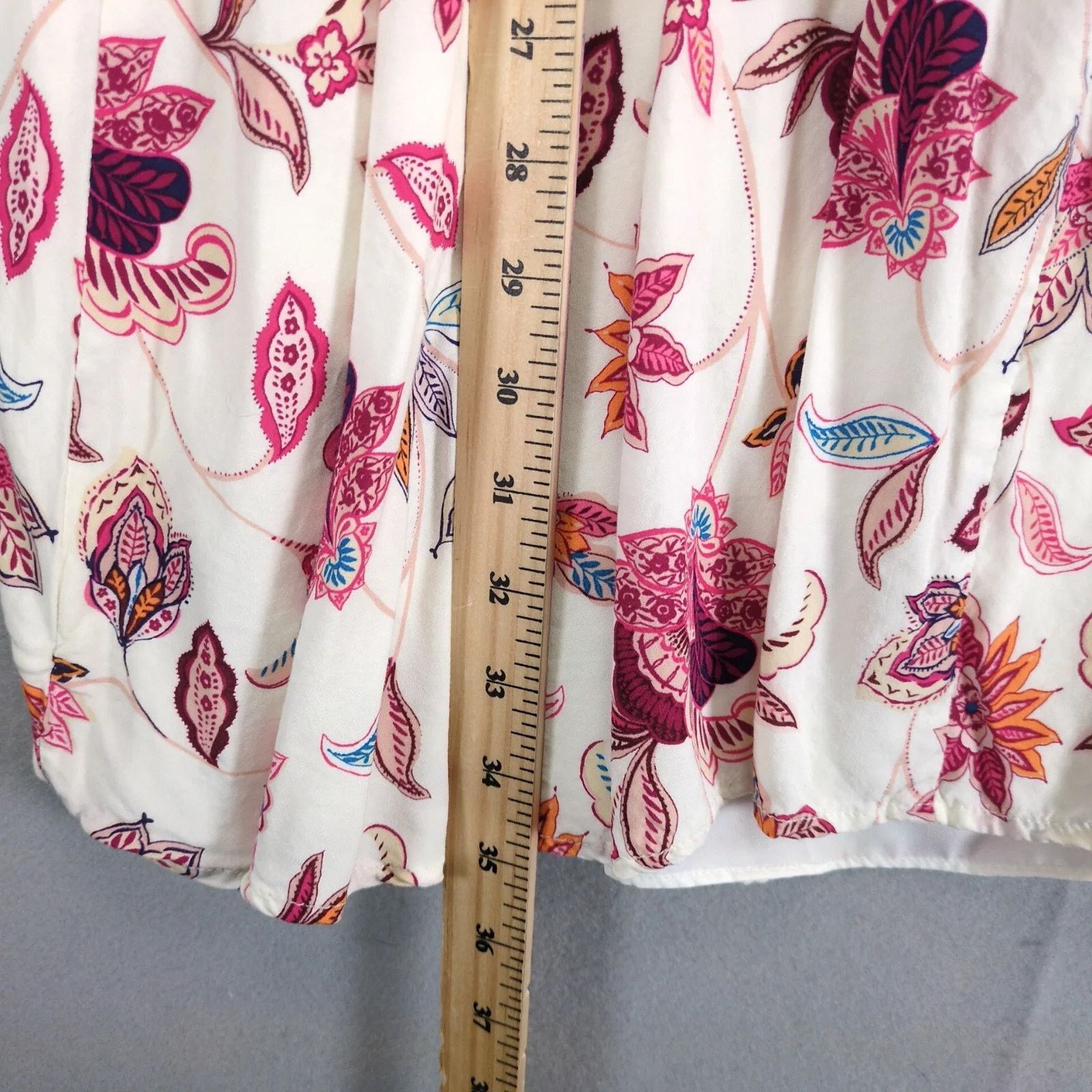 Loft Loft Spaghetti Strap Floral Sun Dress 6 A-Line V-Neck Flowy Size M / US 6-8 / IT 42-44 - 7 Thumbnail