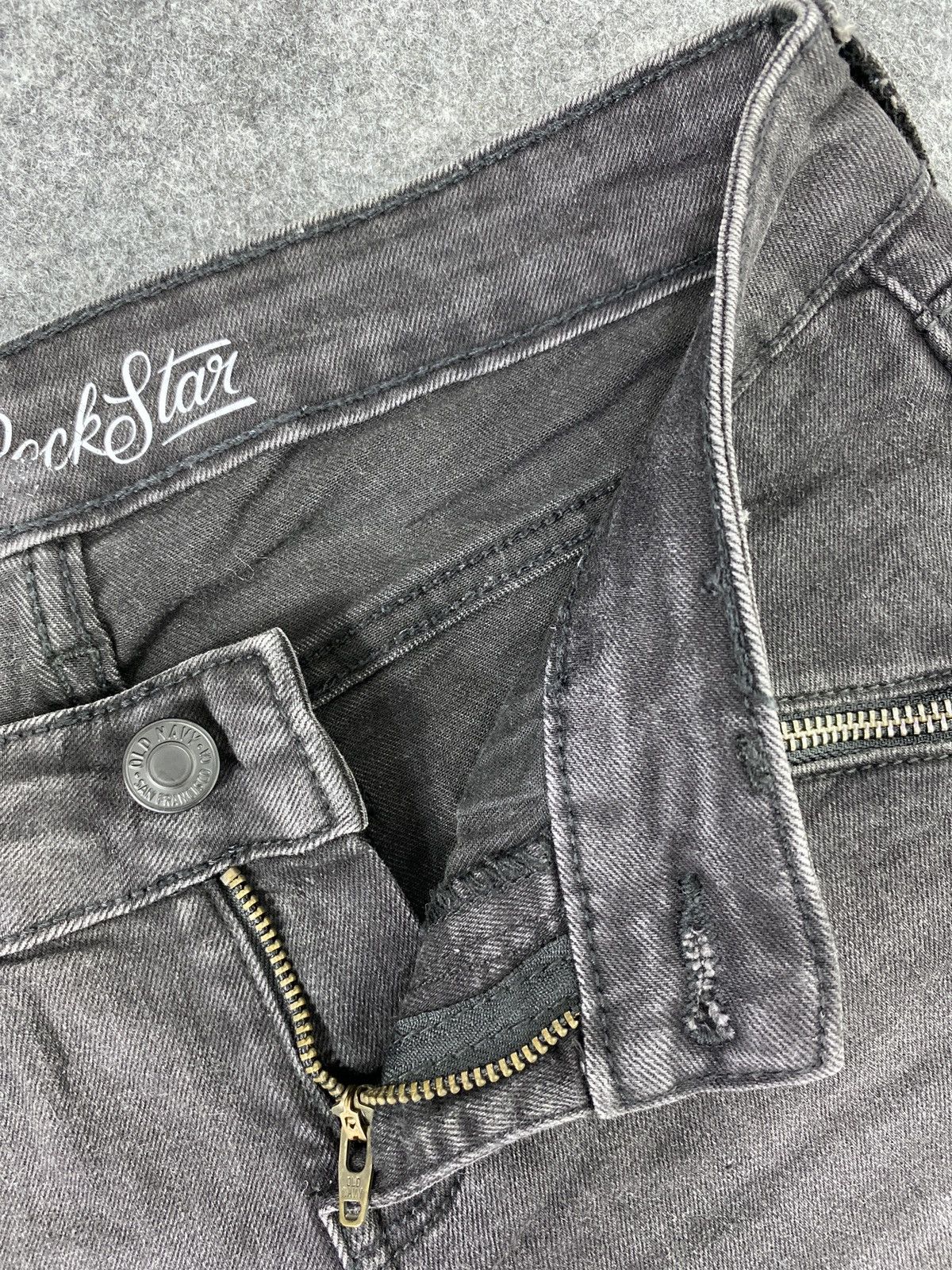 Japanese Brand Old Navy The Rock Star Black Jean's - J1015 Size 27" / US 4 / IT 40 - 7 Thumbnail