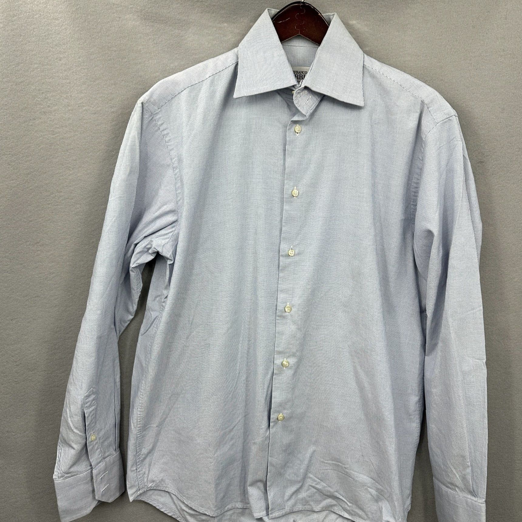 Gianfranco Ferre VINTAGE Gianfranco Ferre Studio Men's Button-Up Shirt Long Sleeve Twill Blue 16.5 Classic Preppy USA Size US L / EU 52-54 / 3 - 4 Thumbnail