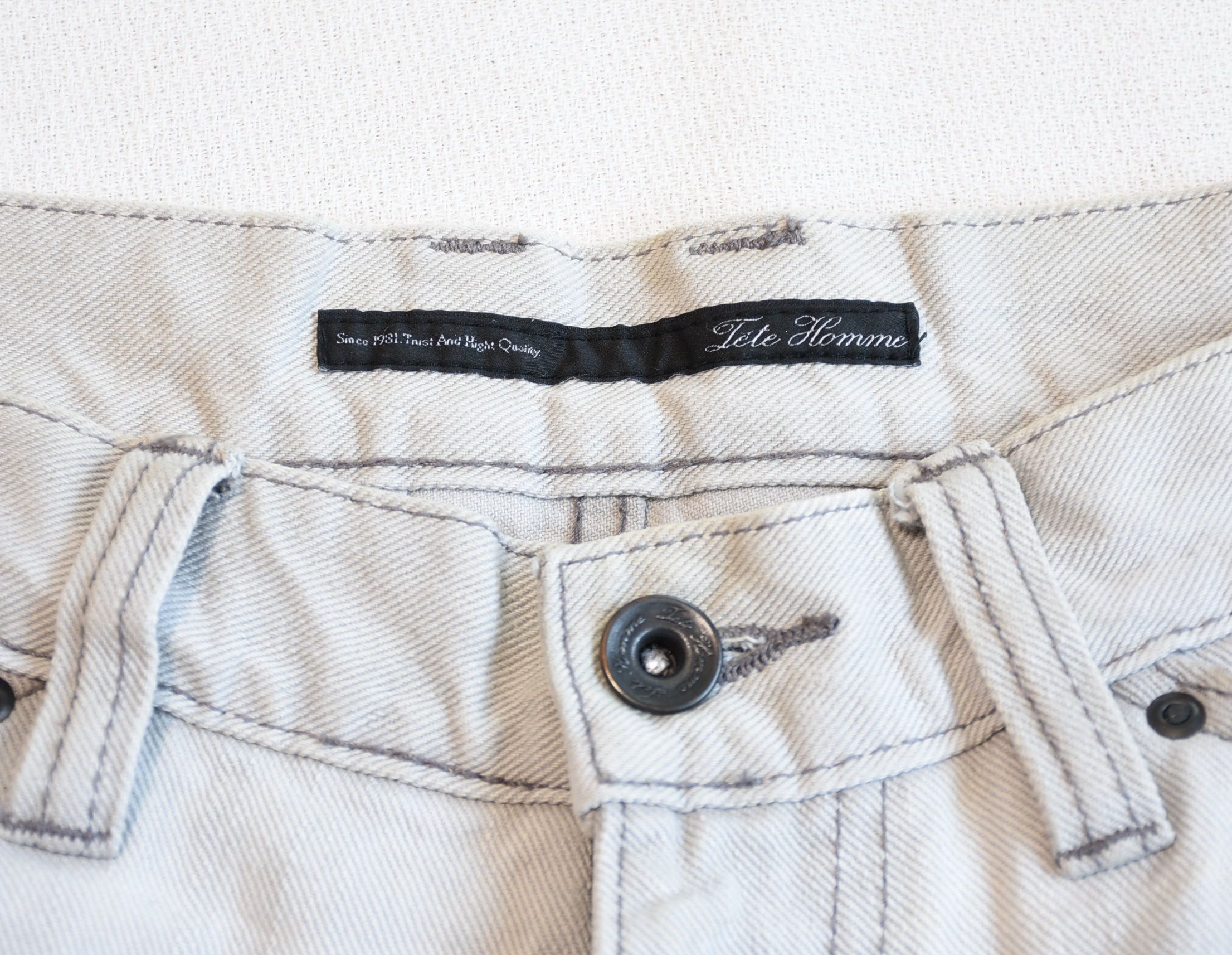 Japanese Brand TETE HOMME Y2K Flare Denim Pants Light Wash Japan Style Size US 31 - 2 Thumbnail