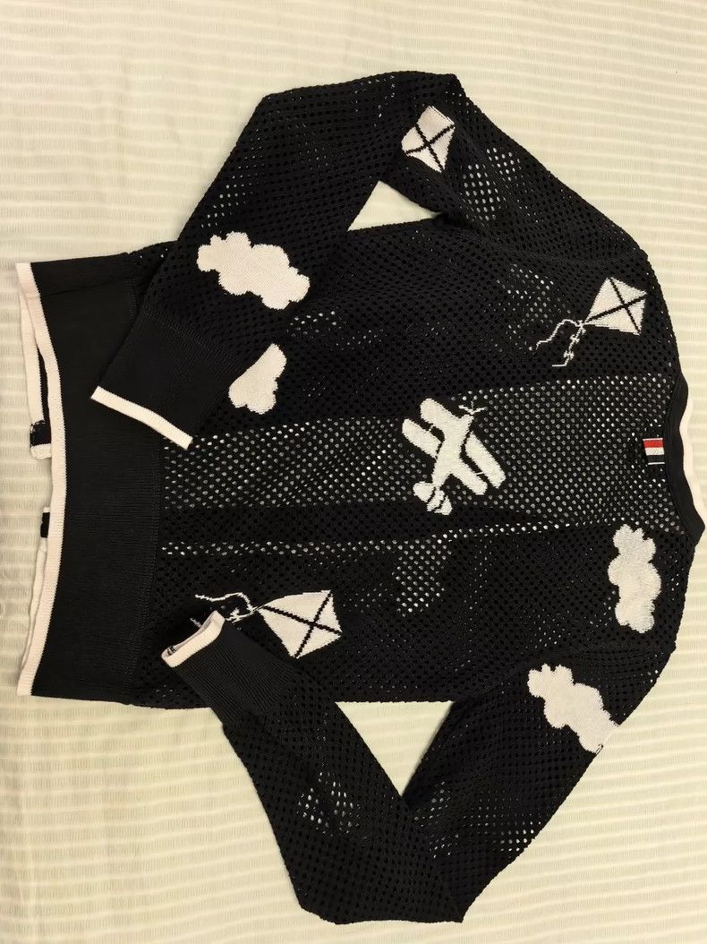 Thom Browne Thom Browne Gray kite embroidered knit sweater Size XS / US 0-2 / IT 36-38 - 2 Thumbnail
