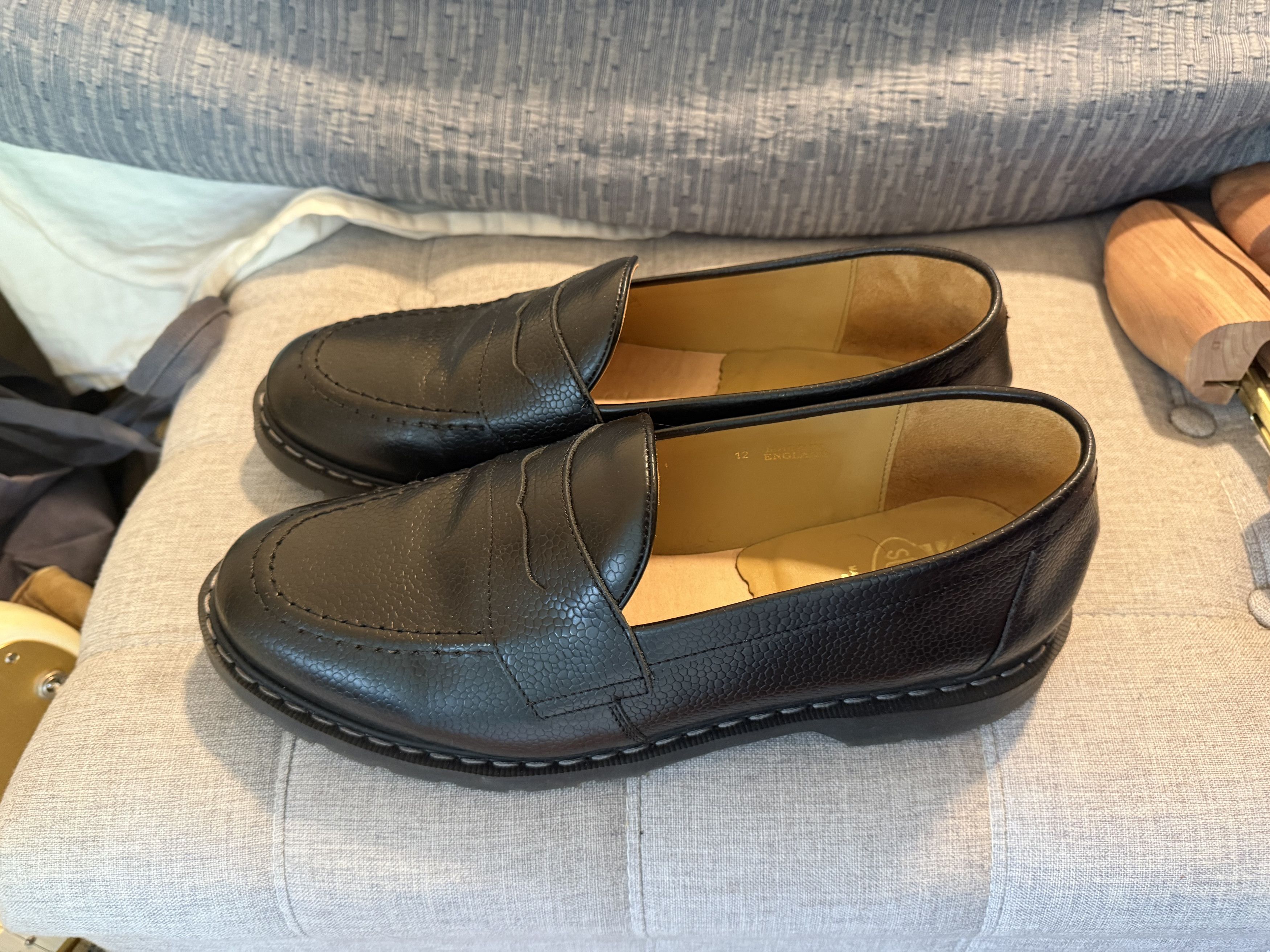 Solovair Hi-Shine Grain Penny Loafer Size US 13 / EU 46 - 2 Thumbnail