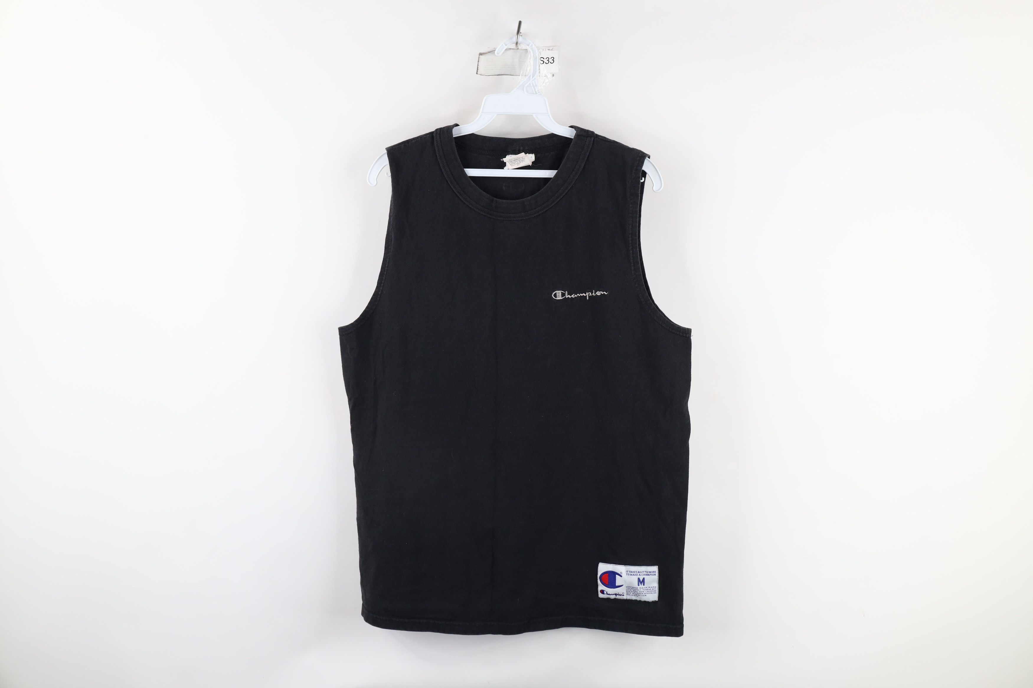 Champion × Vintage Vintage 90s Champion Spell Out Sleeveless Muscle T-Shirt Size US M / EU 48-50 / 2 - 1 Thumbnail
