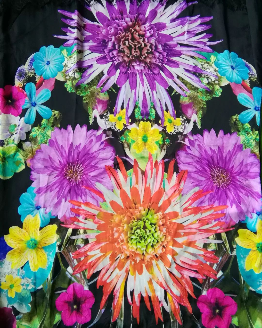 Other Rinascimento Flower Big Print Woman Top Made in Italy Size L / US 10 / IT 46 - 2 Thumbnail