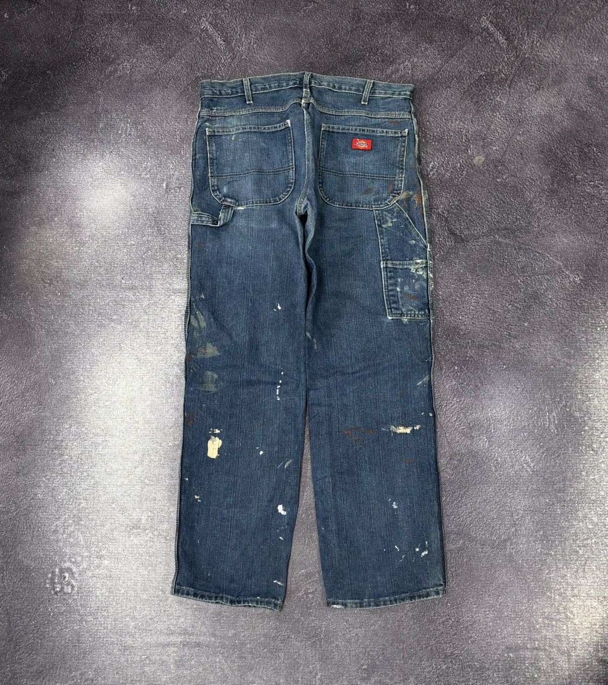 Dickies Vintage Dickies Painted Blue Denim USA Work Hype Baggy Jeans Size US 34 / EU 50 - 1 Thumbnail