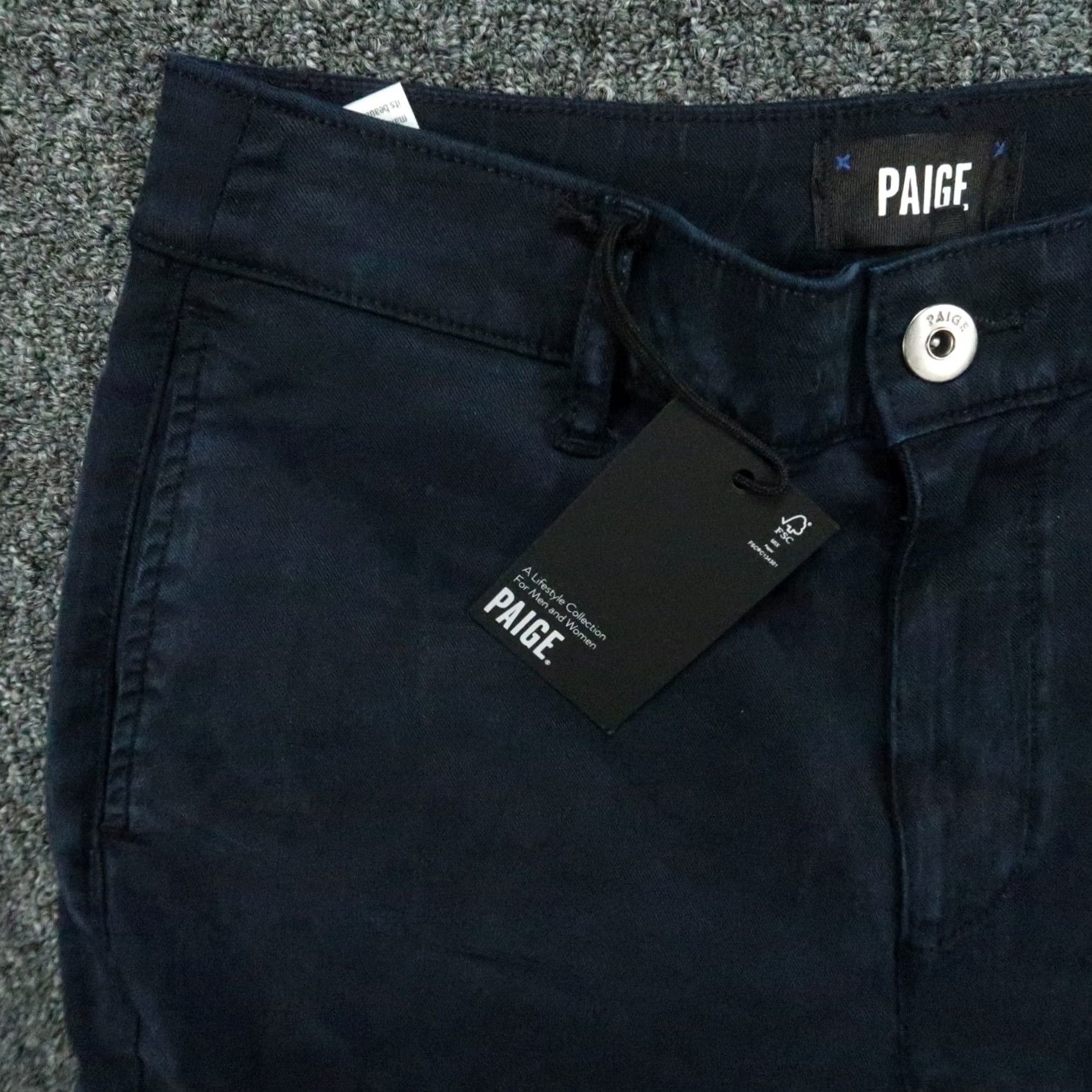Paige Paige Mens Pants Blue Barlow Straight Fit Cargo Stretch Trousers 29x32 NWT Size US 29 - 3 Thumbnail