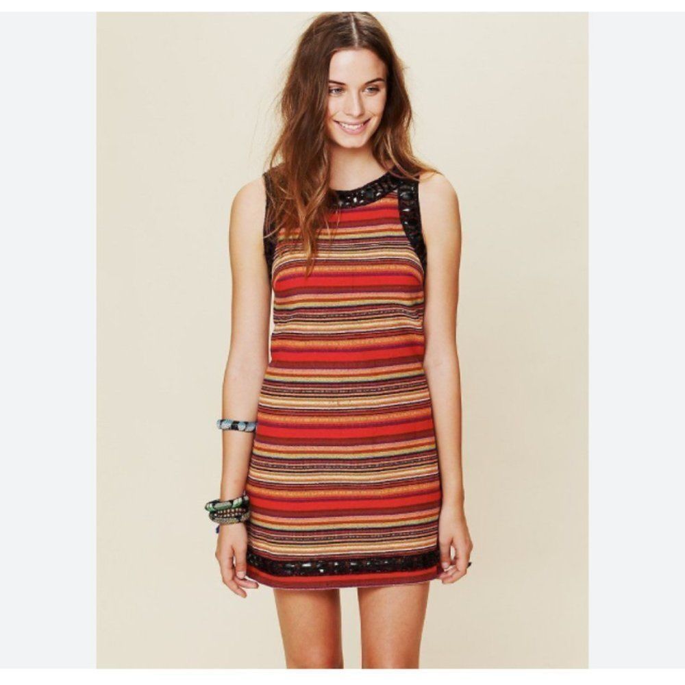 Free People Free People Romantics Tapestry Shift Dress Womens Size M Size M / US 6-8 / IT 42-44 - 2 Thumbnail