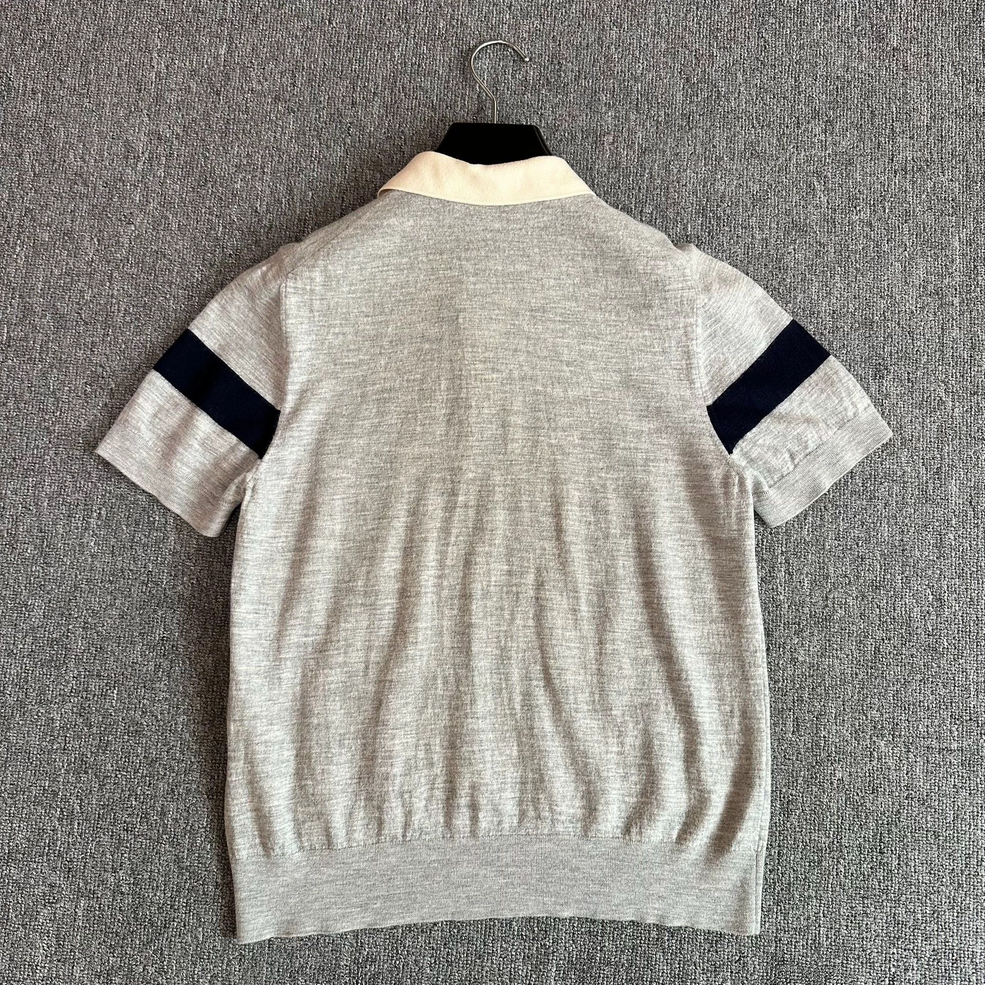 Dior dior color-block wool short sleeve polo Size US L / EU 52-54 / 3 - 3 Thumbnail