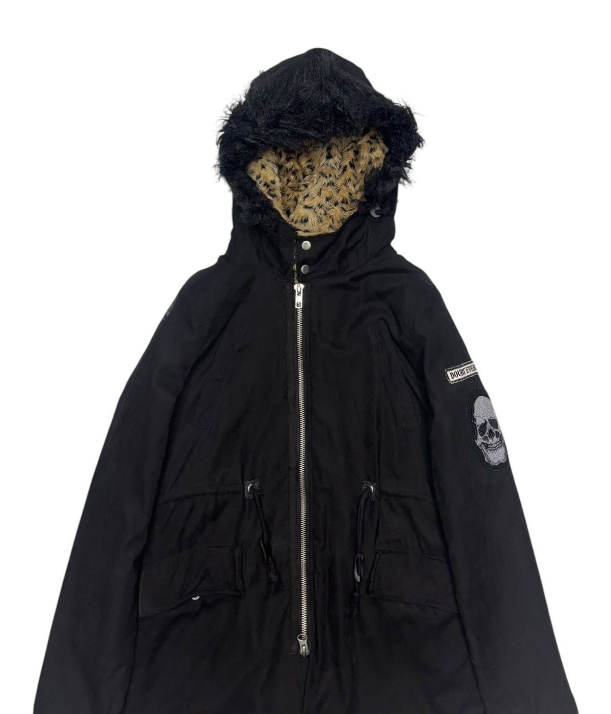 If Six Was Nine 2000s Glad News Punk Gothic Skull Leopard Fur Hood Lgb Style Size US M / EU 48-50 / 2 - 10 Thumbnail