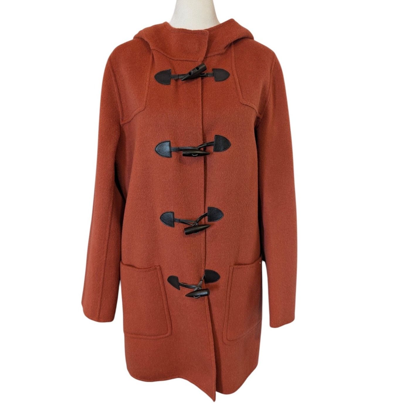 J. Jill J. Jill Wool Angora Rabbit Hair Russet Toggle Coat Small Size S / US 4 / IT 40 - 2 Thumbnail