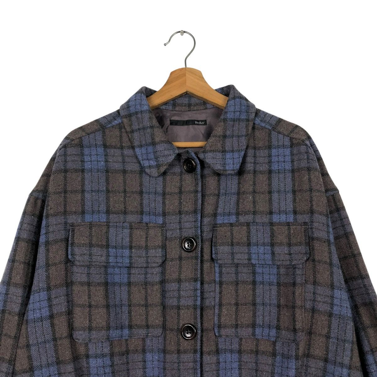 Flannel 🔥VINTAGE FLANNEL JACKET HEATHER TARTAN DESIGN ISSEY MIYAKE Size US M / EU 48-50 / 2 - 5 Thumbnail