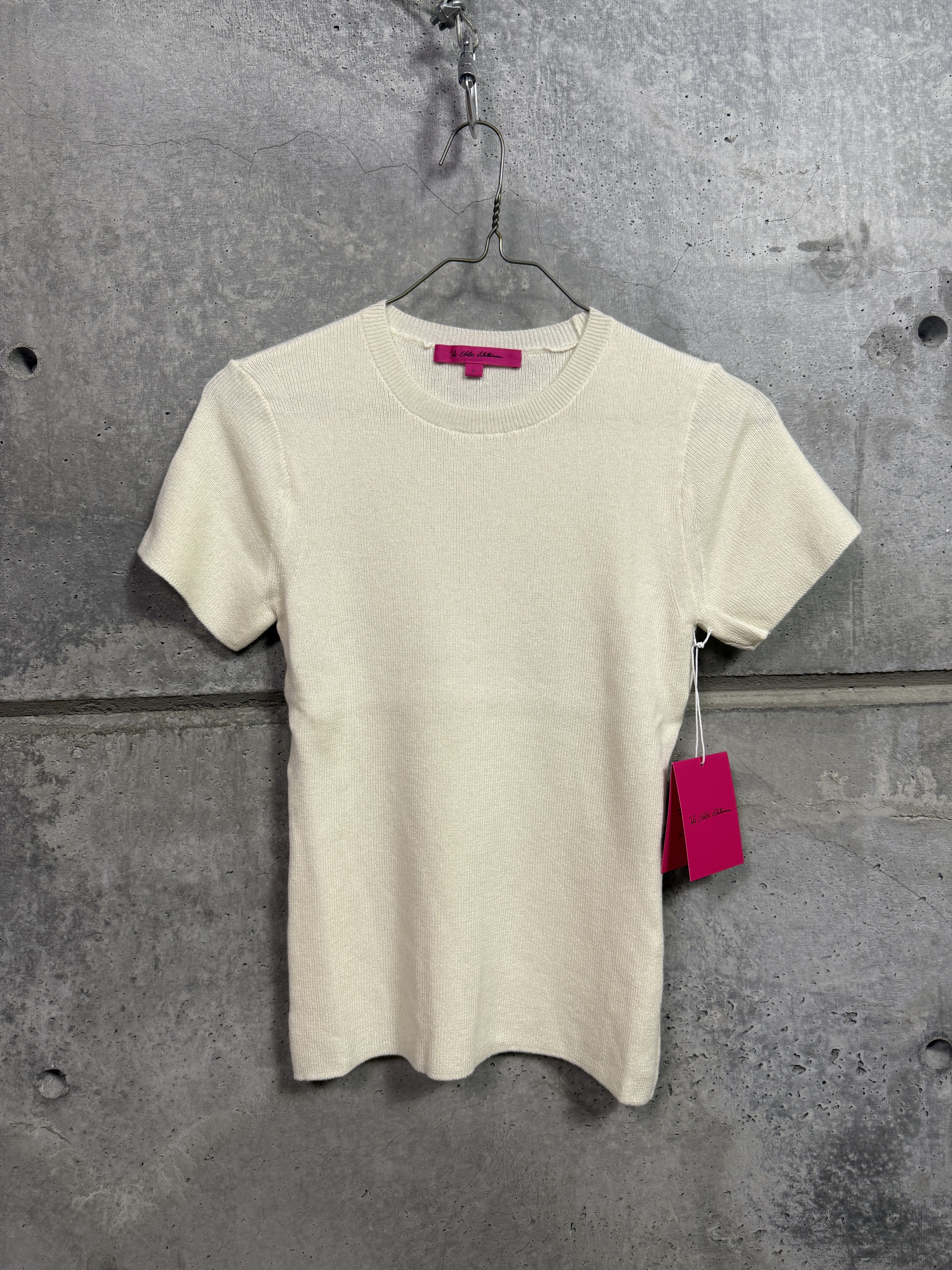 The Elder Statesman $495 The Elder Statesman Delicash White Fitted Tee Size L / US 10 / IT 46 - 6 Thumbnail