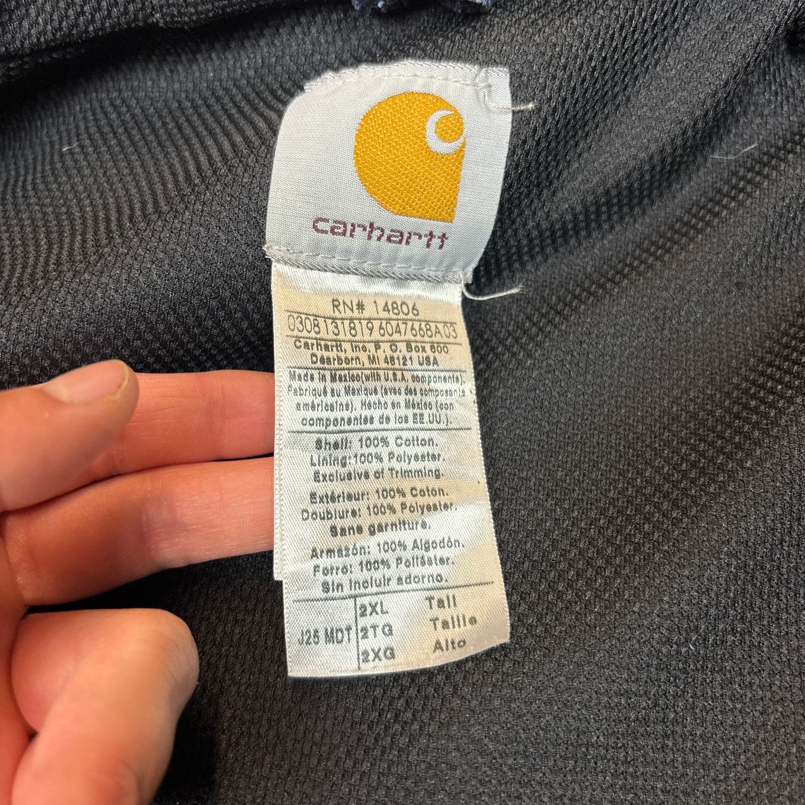Carhartt Carhartt J25 Thermal Lined Hooded Canvas Jacket Men's 2XLT Size US XXL / EU 58 / 5 - 5 Thumbnail