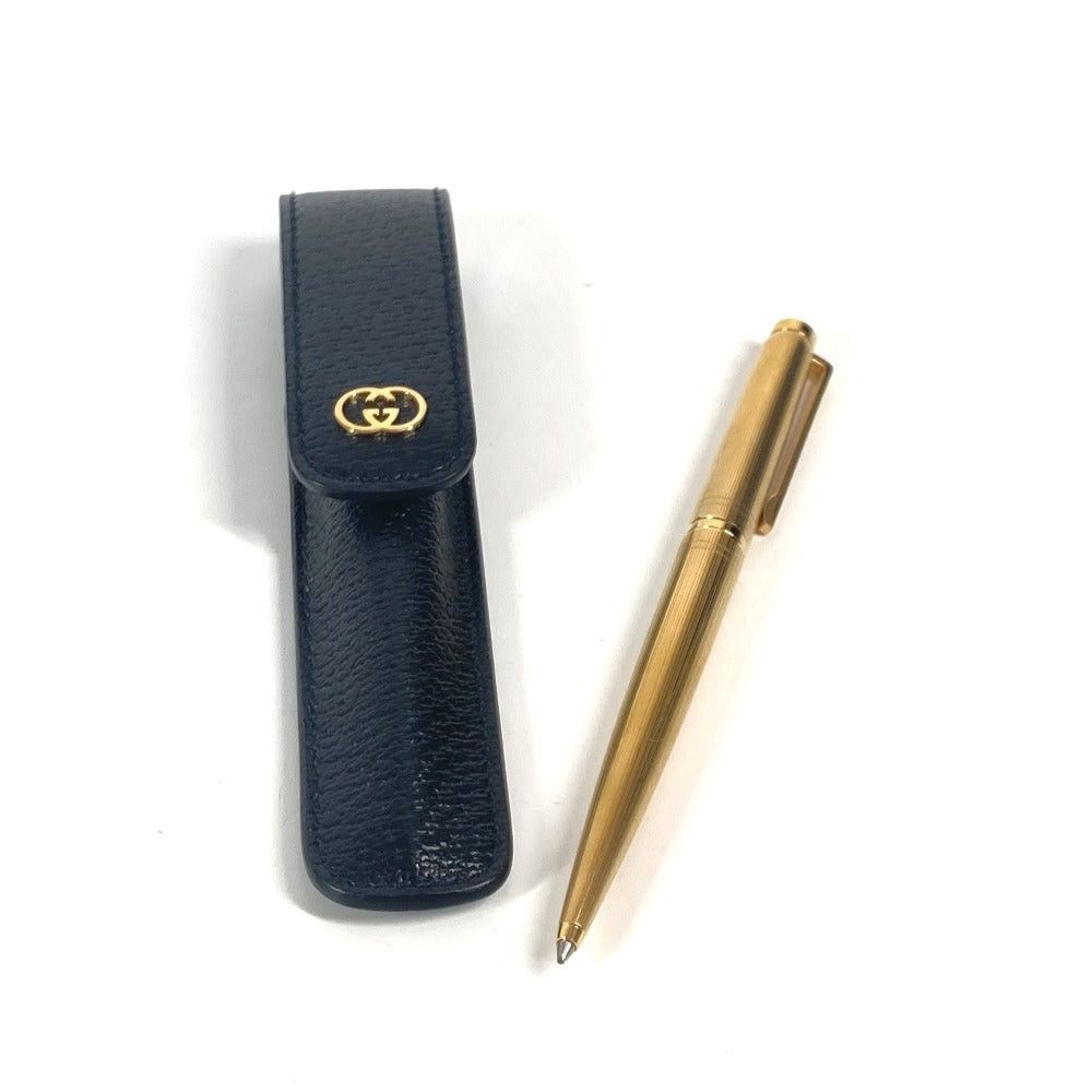 Gucci Gucci 662762 Interlocking G With A Case Pen Stationery Ball-Point Metal Unisex Gold Size ONE SIZE - 1 Thumbnail