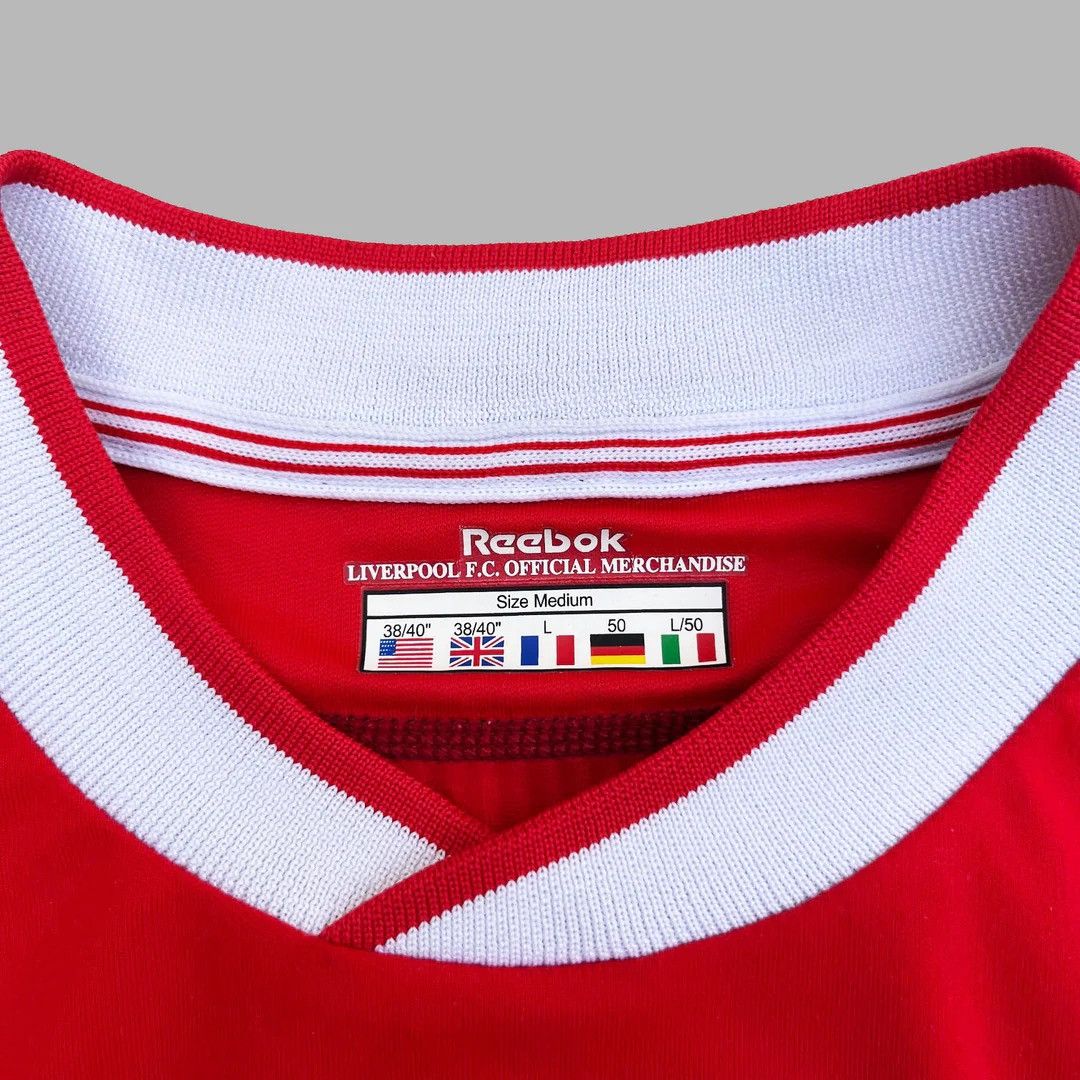 Reebok × Vintage Liverpool FC 2002 ‘04 Vintage Reebok Home Kit Jersey Shirt Size US L / EU 52-54 / 3 - 3 Thumbnail