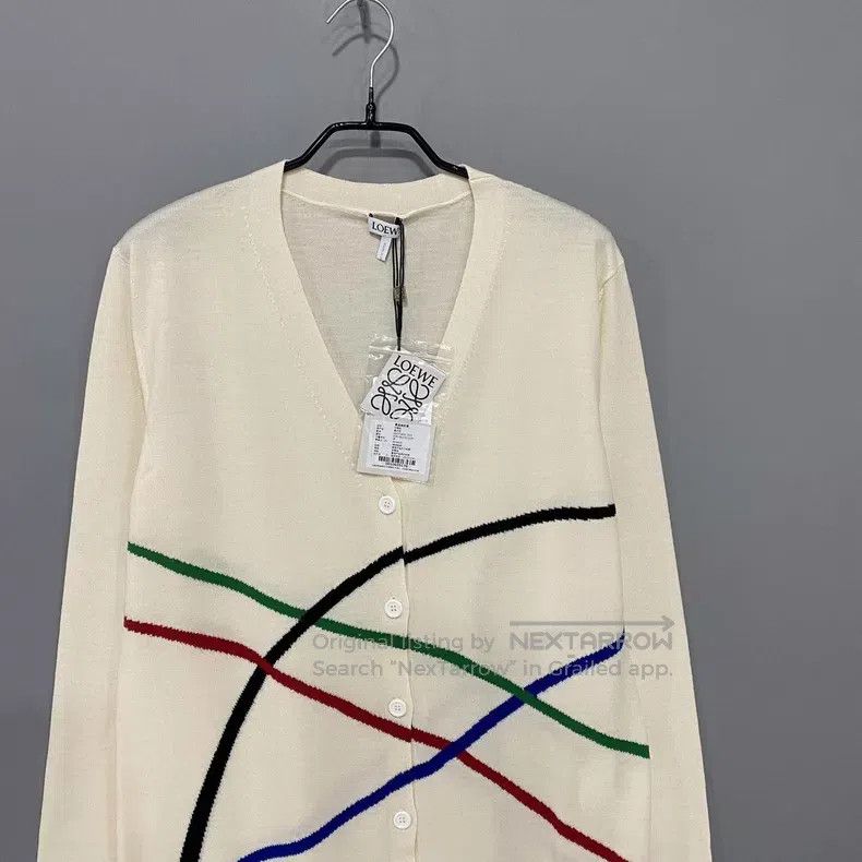 Loewe Loewe Colorful curved stripe wool knit top Size M / US 6-8 / IT 42-44 - 2 Thumbnail