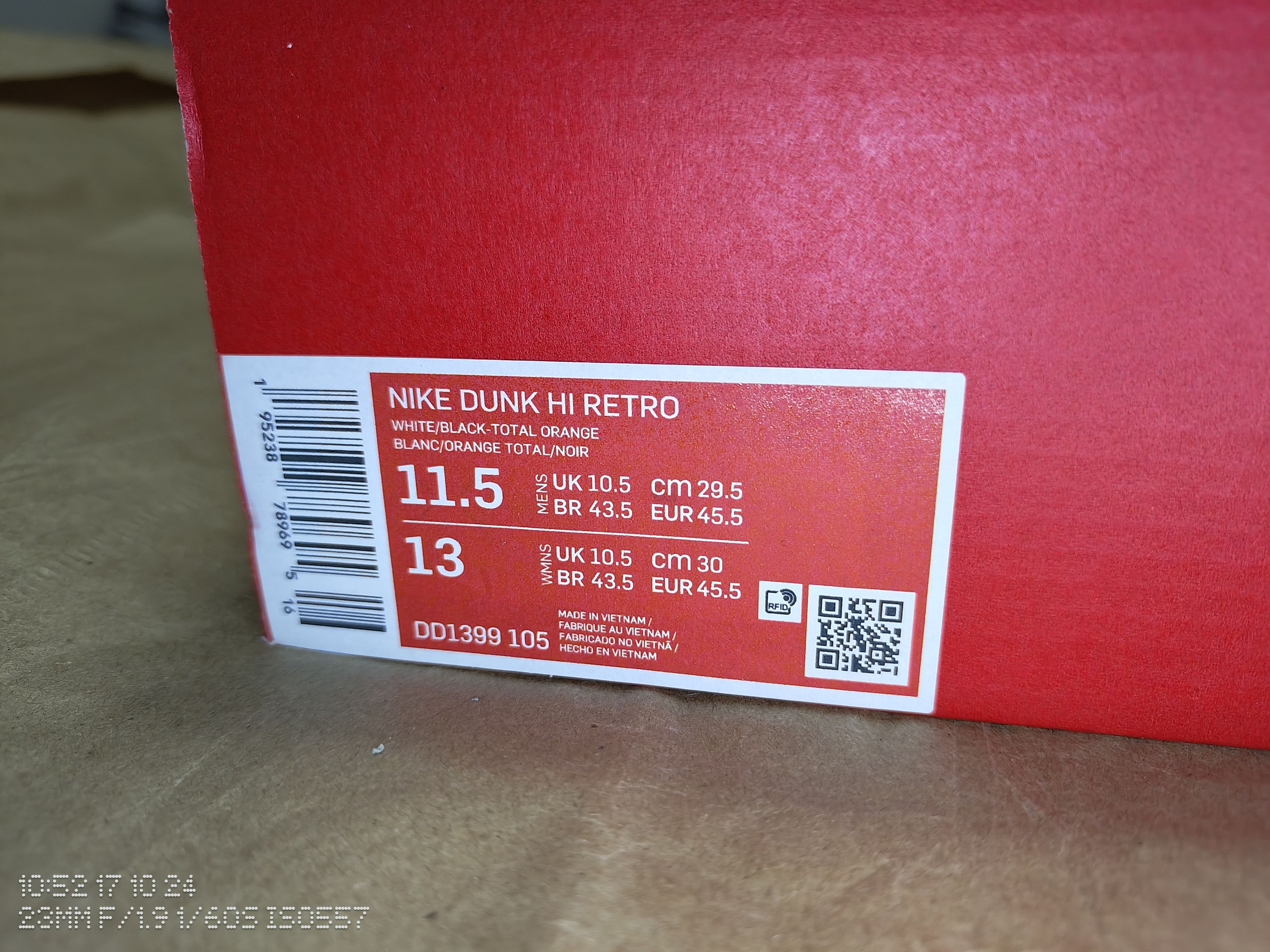 Nike Nike Dunk High Retro Black White Panda Size US 11.5 / EU 44-45 - 4 Thumbnail