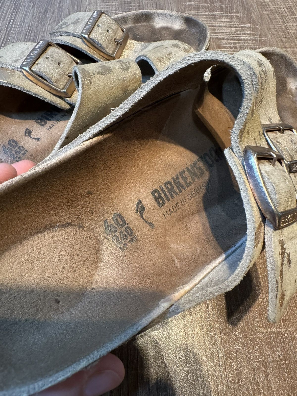 Birkenstock Birkenstock Arizona Suede Leather Sandals Copper Sz 9 40 Size US 9 / IT 39 - 8 Thumbnail