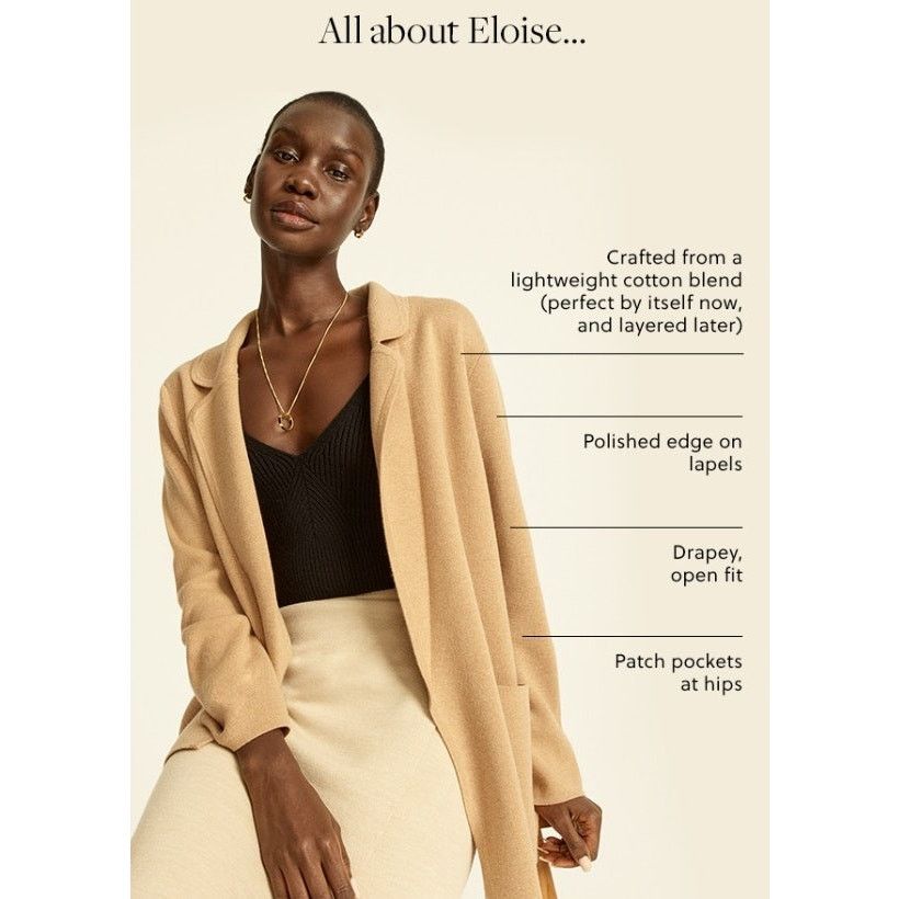 J.Crew EUC J. CREW Blend Khaki Elosie Knit Sweater Blazer Jacket L Size L / US 10 / IT 46 - 2 Thumbnail