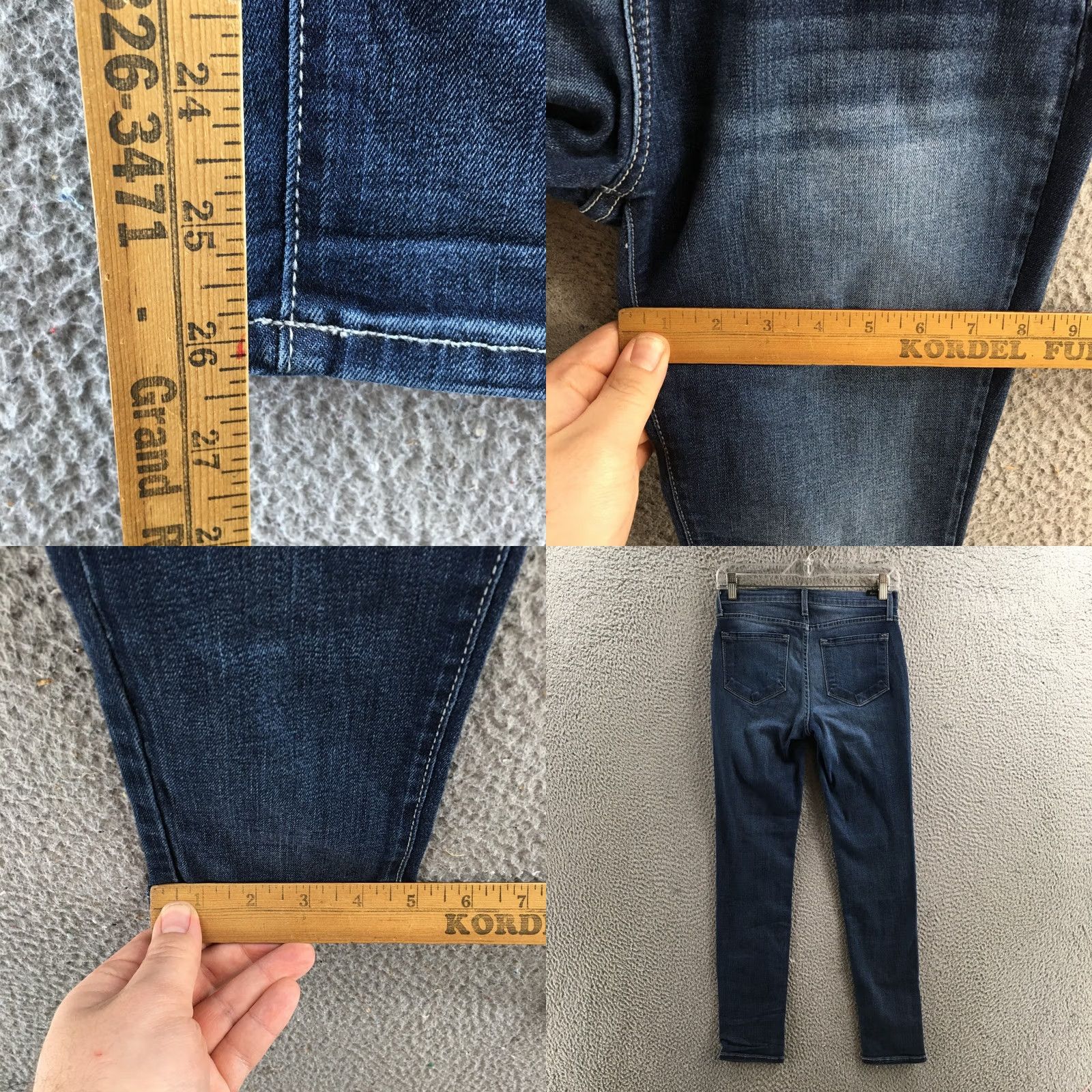 Vintage KanCan Jeans Womens 27 Blue Zip Fly Skinny Leg Slim Fit Denim 5-Pocket Stretch Jeans Slim Womens Blue 27 KanCan Size 27" / US 4 / IT 40 - 8 Thumbnail