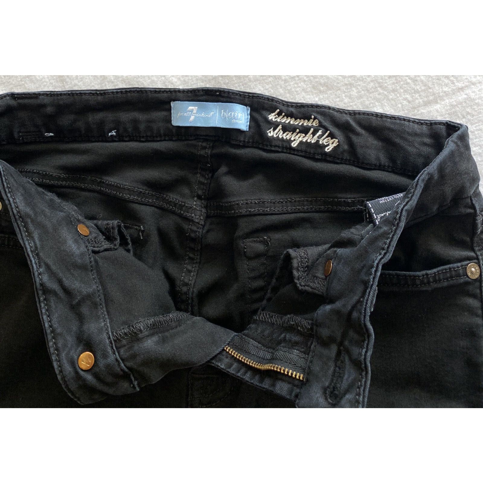 7 For All Mankind 7 For All Mankind Jeans Women 29 Jeans Black Skinny Stretch Ankle 29x29 Skinny Womens Size 29" - 4 Thumbnail