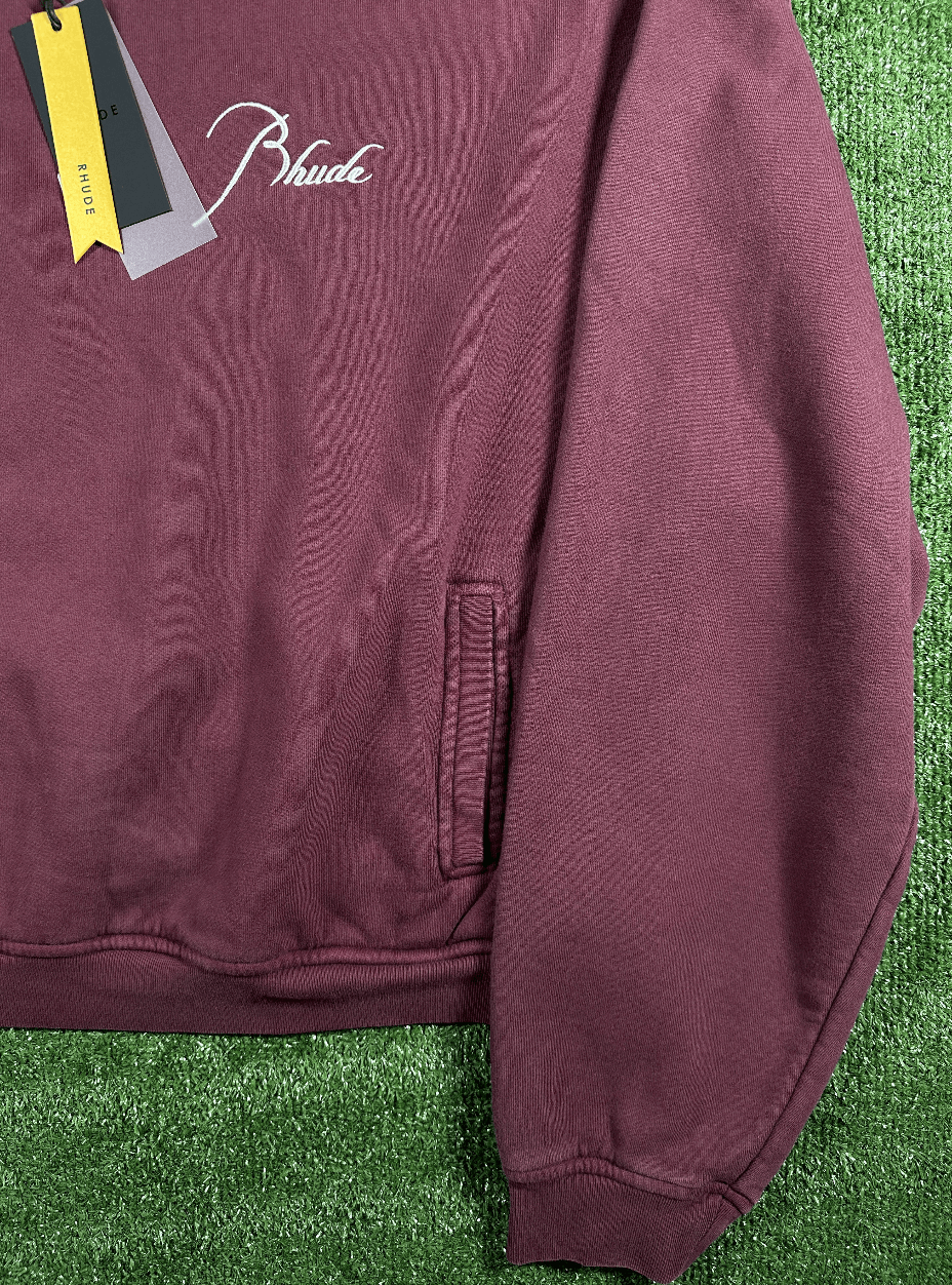 Rhude RHUDE Authentic Embroidered Crewneck Sweater-Burgundy Size US L / EU 52-54 / 3 - 4 Thumbnail