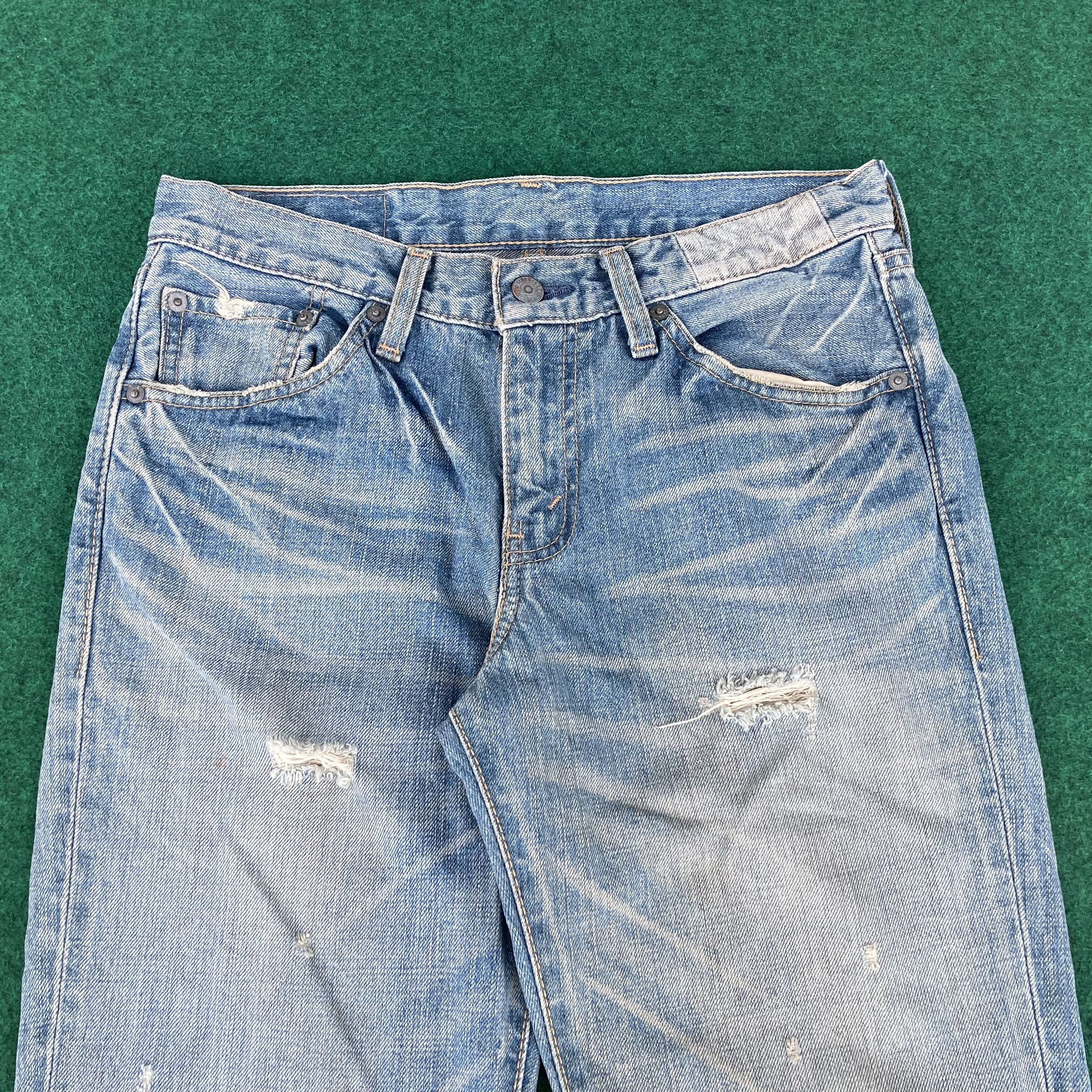 Levi's × Vintage Vtg Levis 517 Ripped Denim Bootcut Flared Sz 29 Jeans Size US 29 - 4 Thumbnail