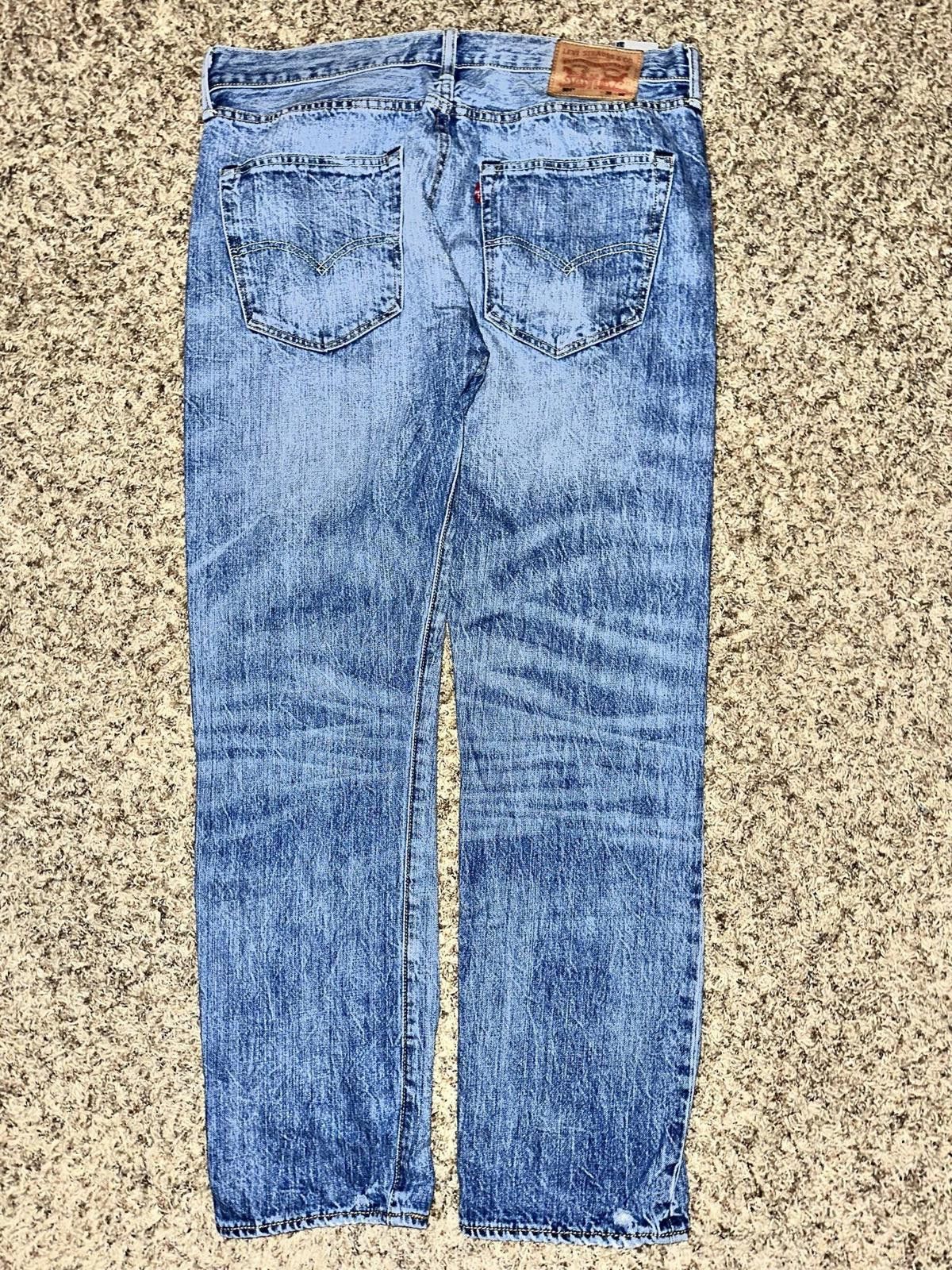 Levi's Levi's 501 Blue Original Straight Fit Ripped Jeans Size US 36 / EU 52 - 5 Thumbnail