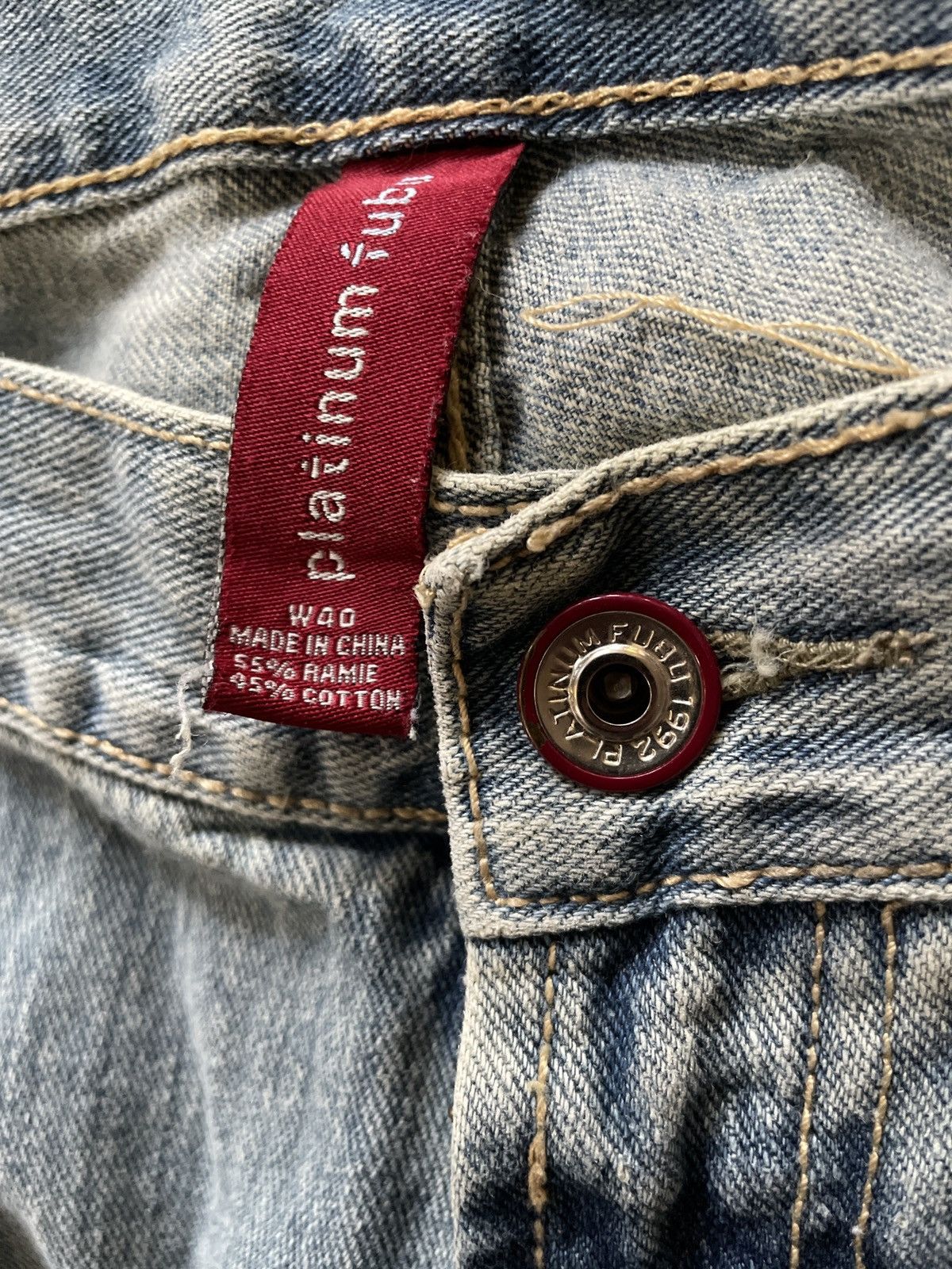 Fubu × Southpole Crazy FUBU Platinum Y2K Wide Leg Baggy Jorts Denim Shorts 40 Size US 40 / EU 56 - 12 Thumbnail