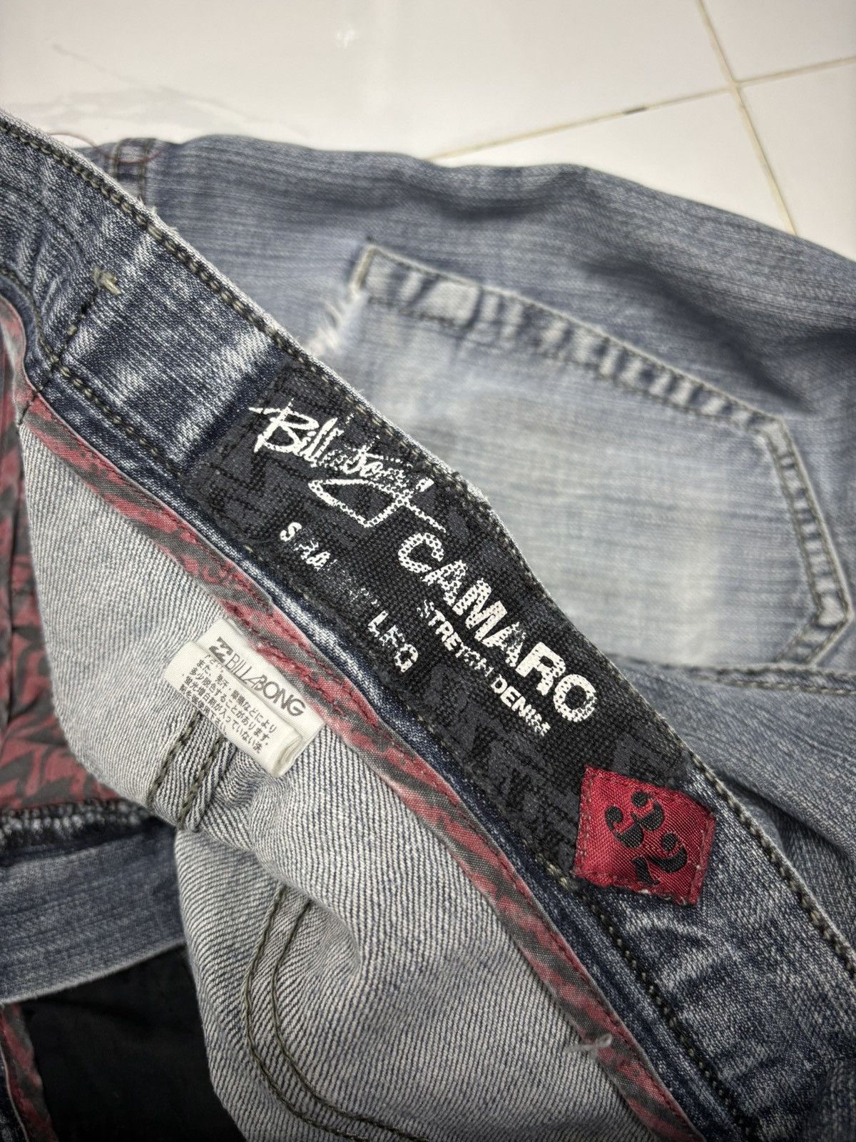 Hysteric Glamour BILLABONG CAMARO STRAIGHT LEG DISTRESSED DENIM LOOSE JEANS Size US 33 - 9 Thumbnail