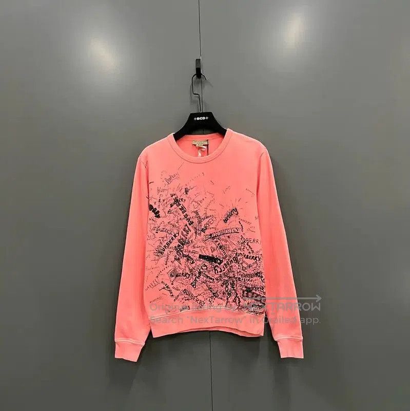 Burberry Burberry Pink Long Sleeve Cropped Sweatshirt. Size S / US 4 / IT 40 - 1 Thumbnail