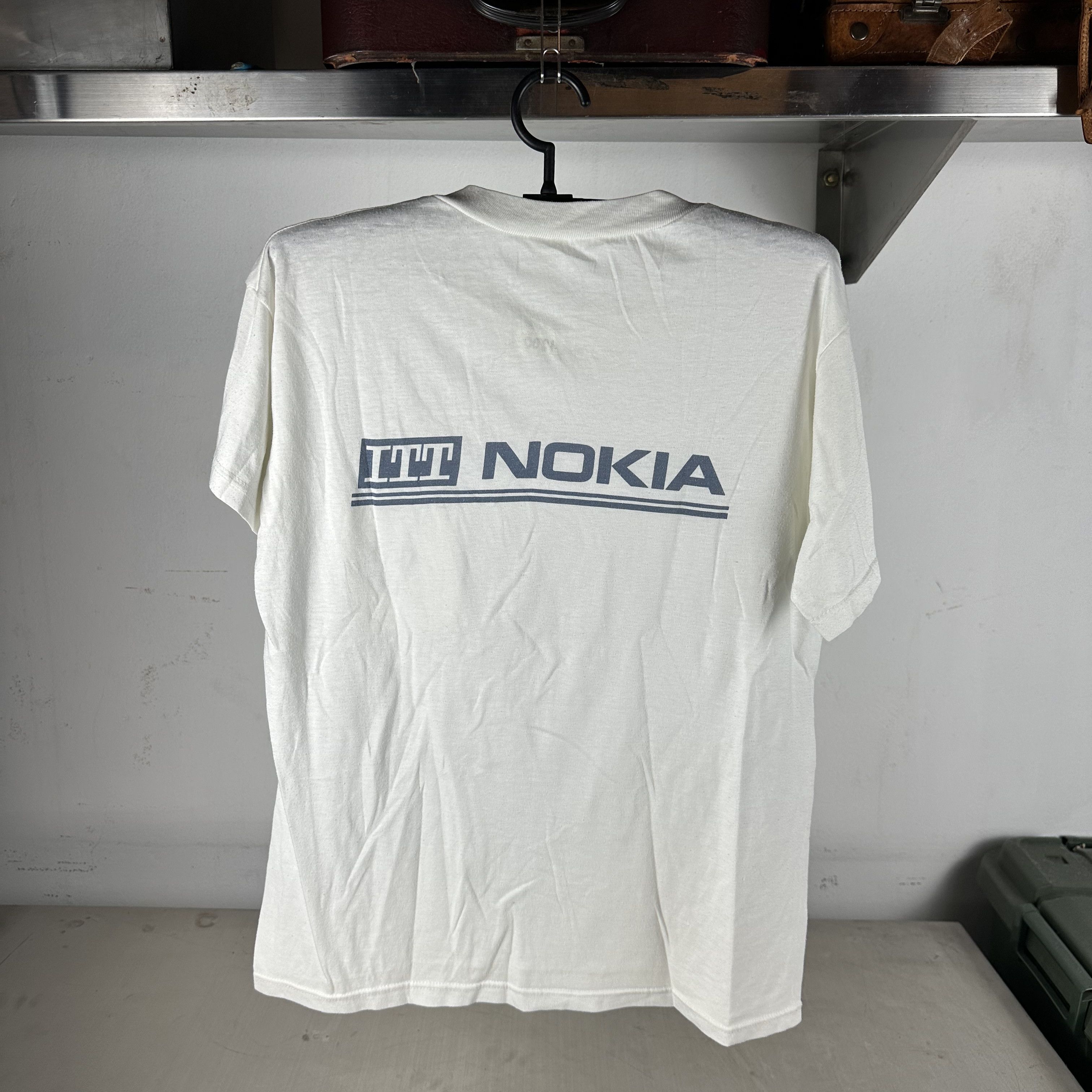 Vintage Vintage 90s Nokia ITT Nokia Electronics Brand Promo T-shirt Size US L / EU 52-54 / 3 - 1 Thumbnail
