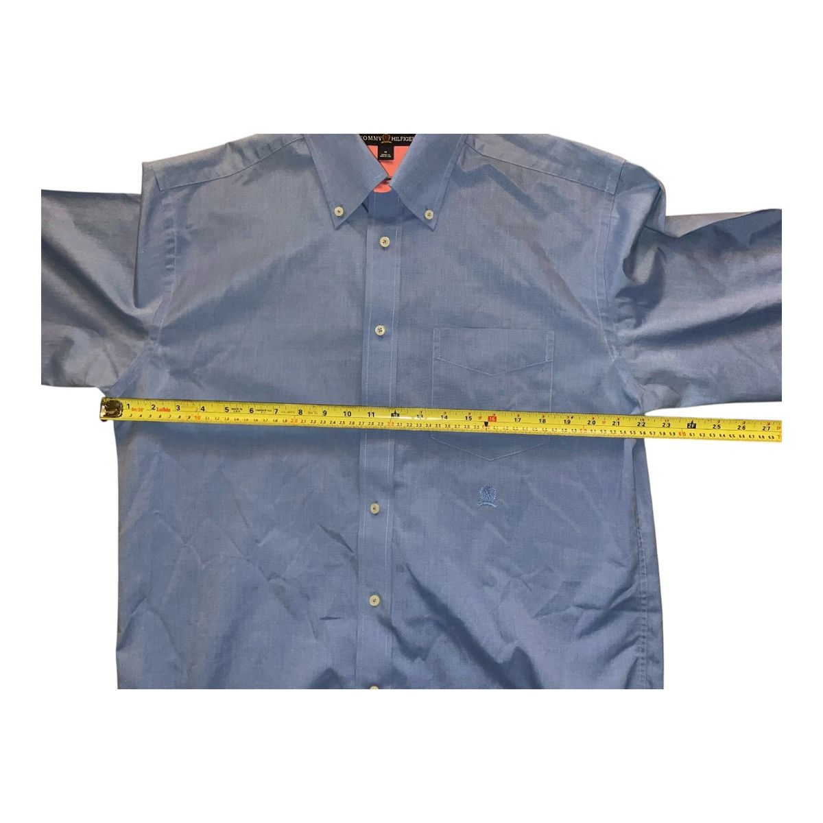 Tommy Hilfiger Tommy Hilfiger 80's 2 Ply Fabric Blue Pink Button Down Size US M / EU 48-50 / 2 - 9 Thumbnail
