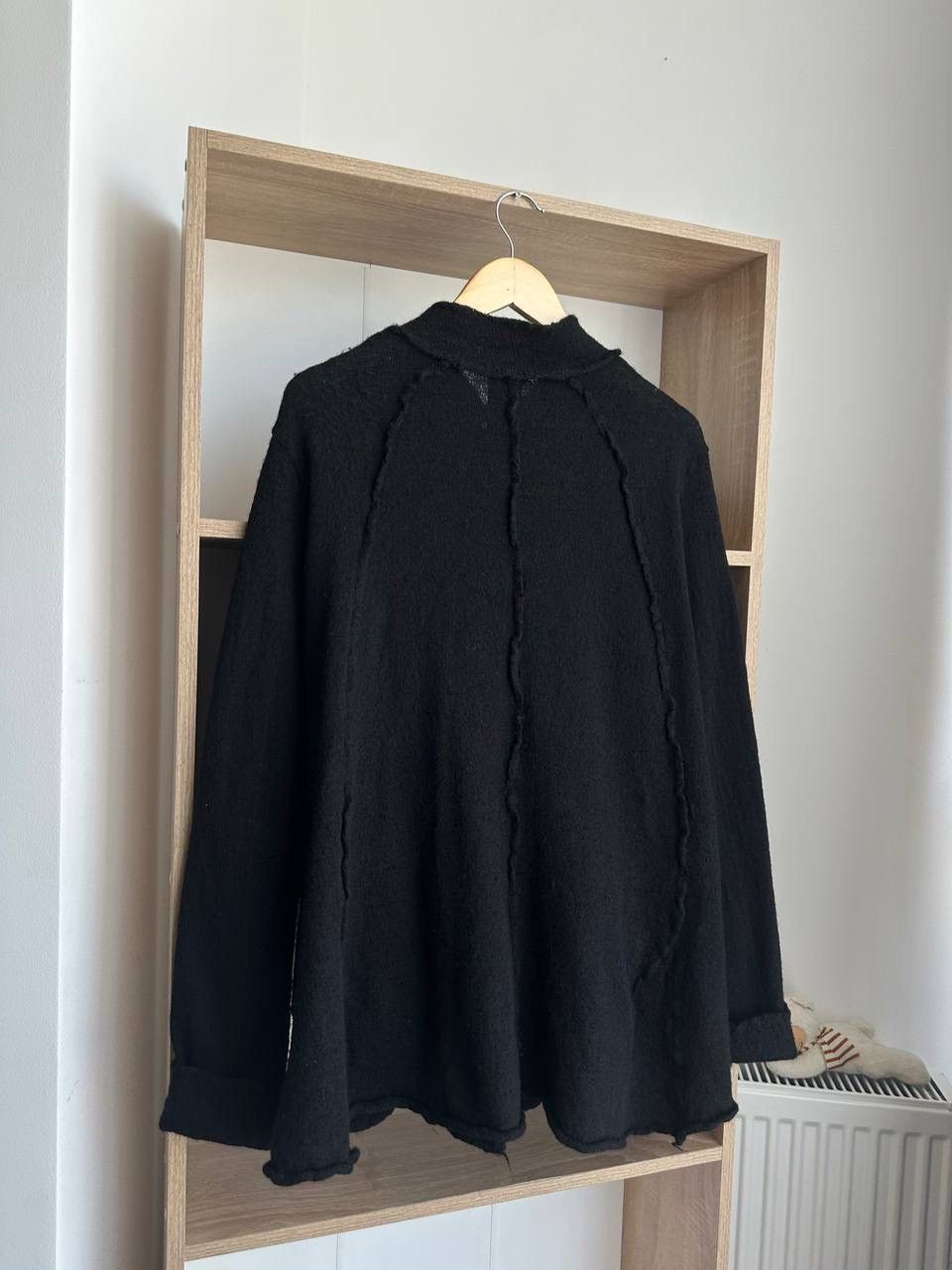 Rundholz × Vintage Vintage Rundholz Black Wool Cardigan Avant Garde Sweater Size US M / EU 48-50 / 2 - 17 Thumbnail